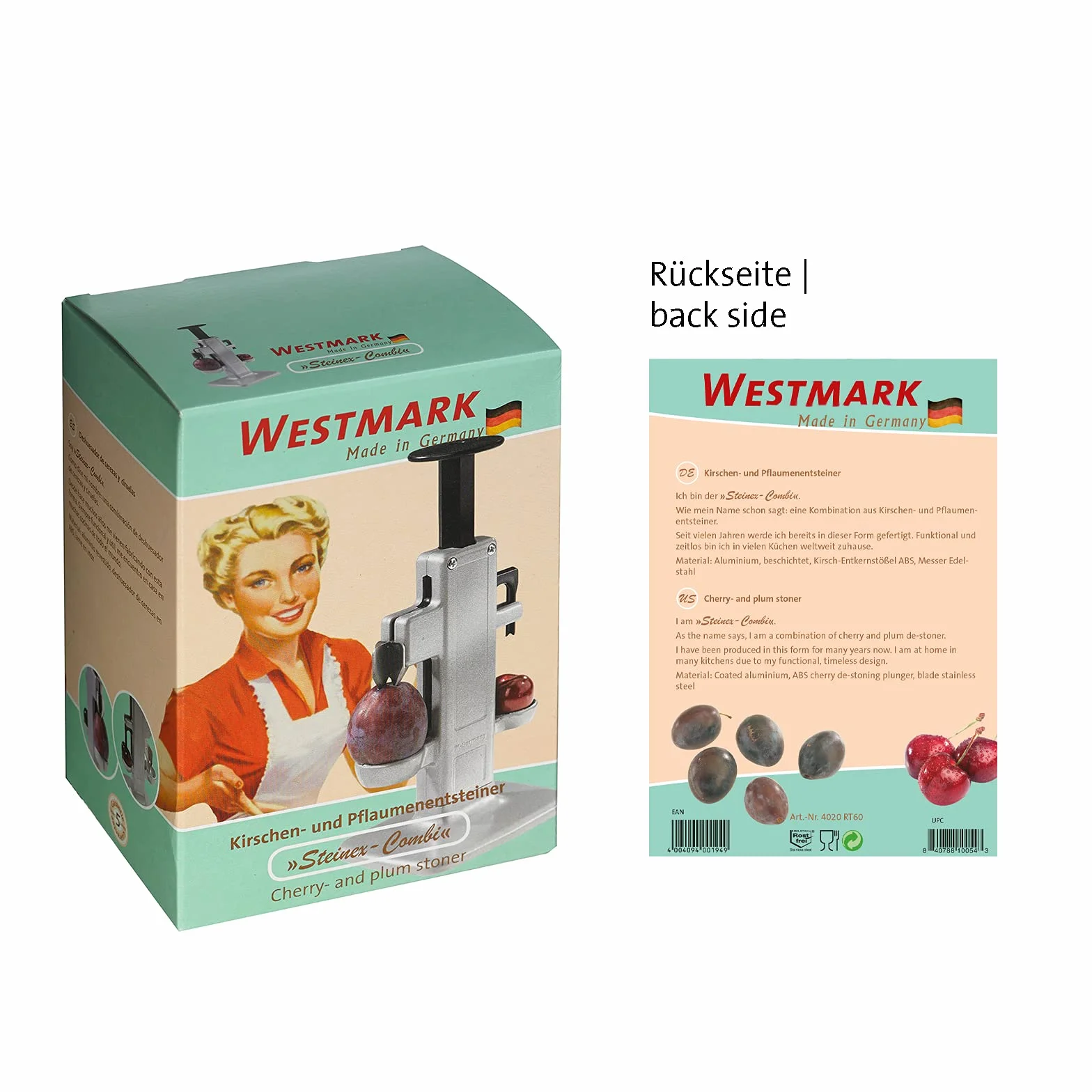 Westmark Drylownica do wiśni i śliwek Aluminium/Tworzywo sztuczne 10,6 x 8,3 x 23 cm Srebrny 4020RT60