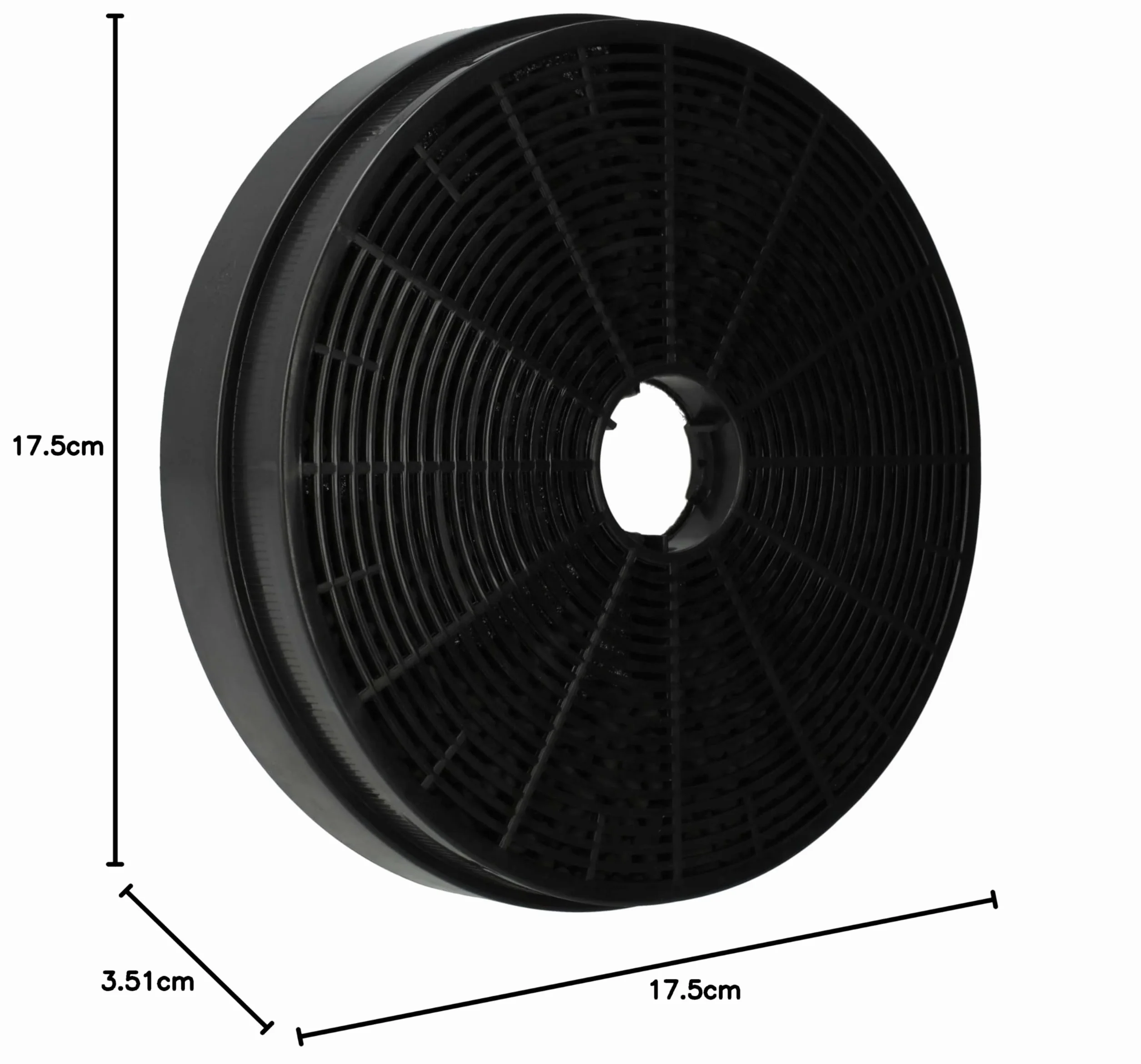 Klarstein Skyfall Smart filtr węglem aktywnym 17,5 cm vhbw 4x