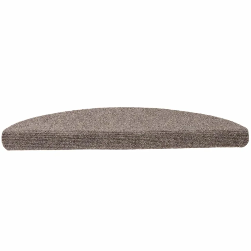 vidaXL Maty na schody samoprzylepne 10 szt. 56x17x3 cm beżowe półokrągłe