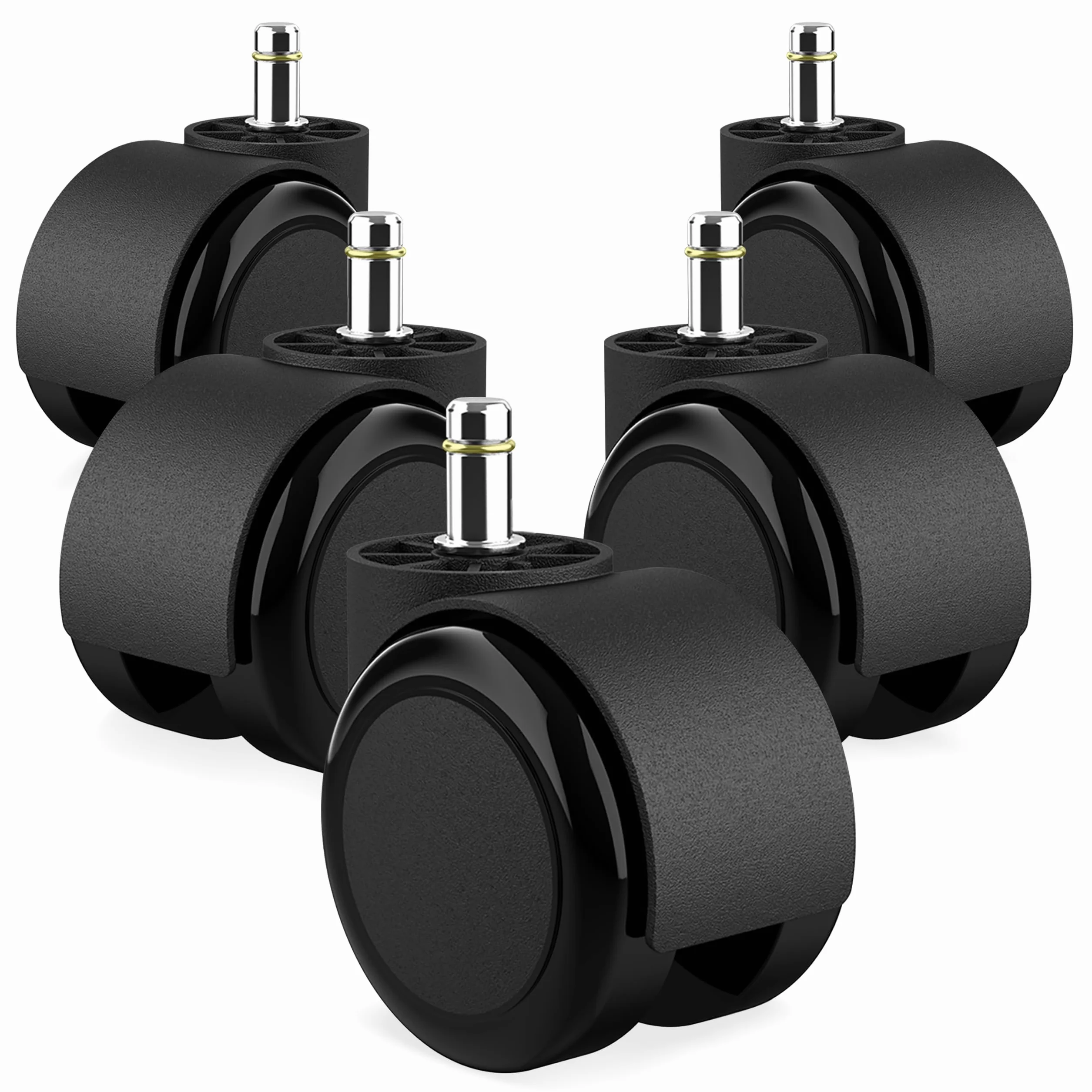 RAVN HAMAN Zestaw 5 kółek do krzeseł biurowych 10 mm x 22 mm do 175 kg bezrysowe gumowe