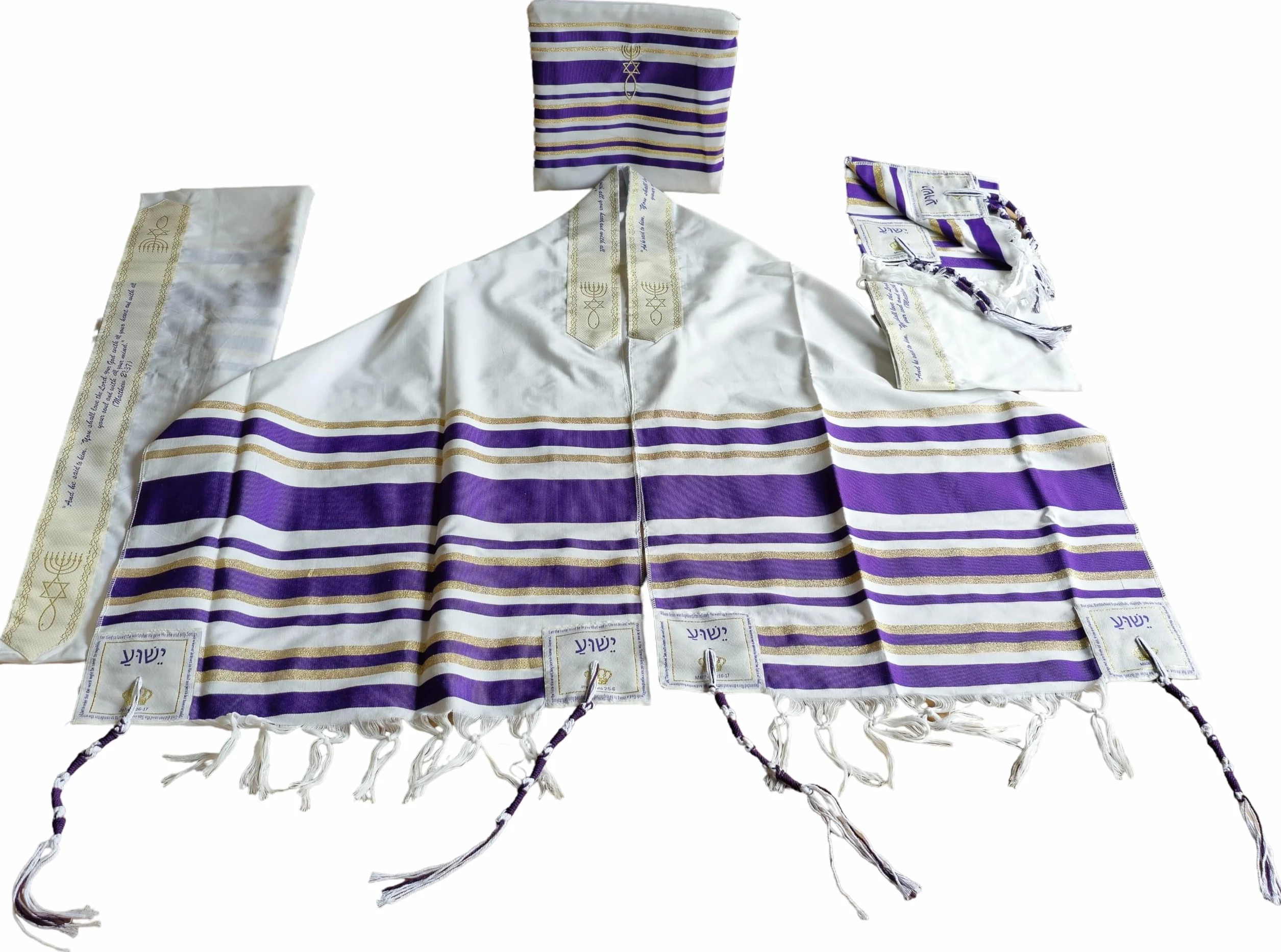 Szal modlitewny Messianic 183 cm 56 cm Betlehem Gifts TM