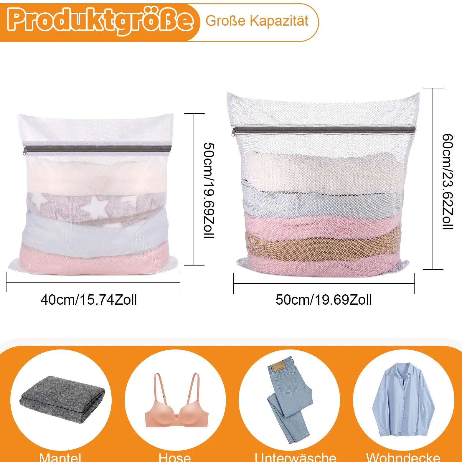 Dntorx 4 sztuki siatki do prania do pralki, worek do prania do pralki, torba do prania Laundry Bag z zamkiem błyskawicznym na koszule, sweter, płaszcze, dżinsy, bieliznę, odzież dziecięcą (40x50cm