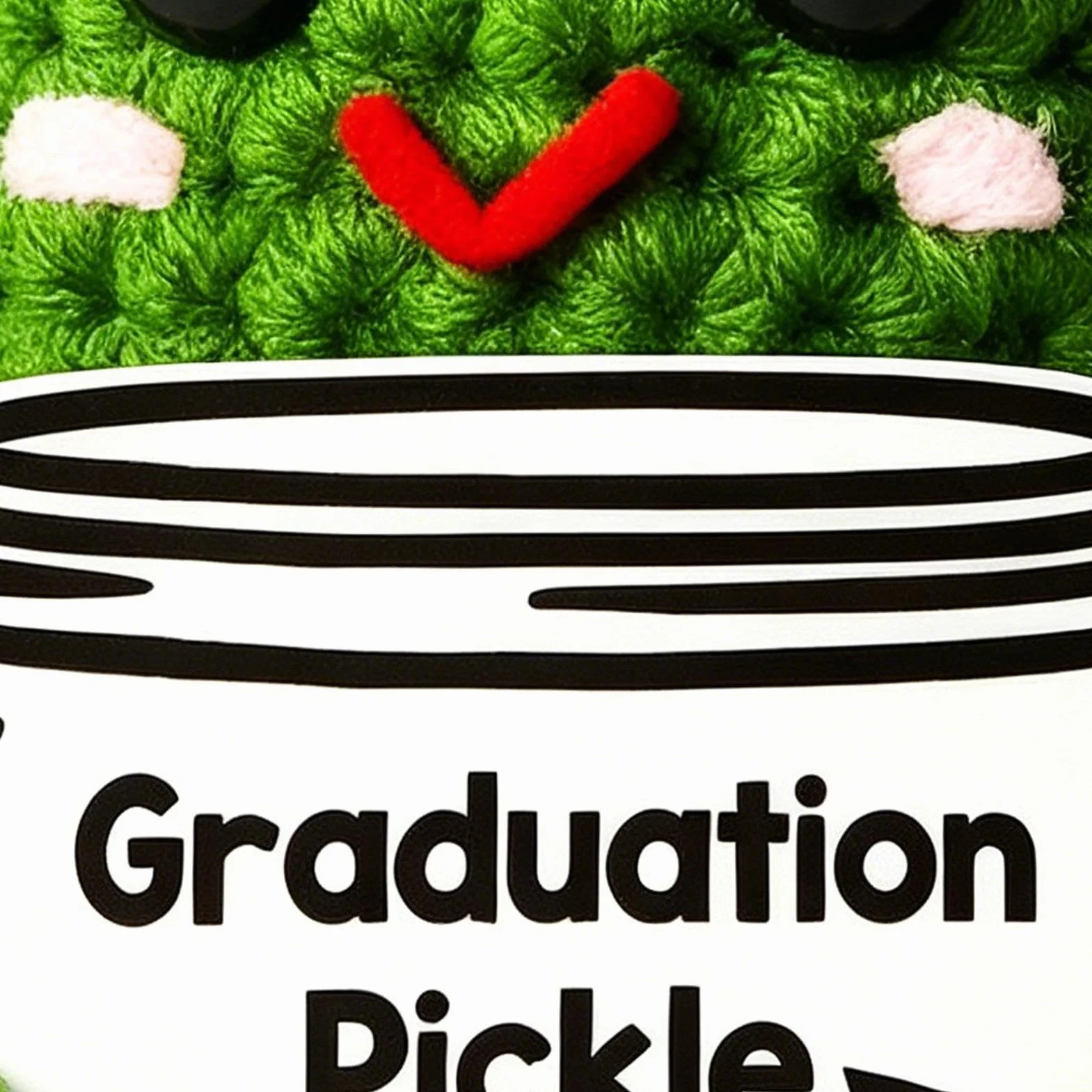 Graduation Pickle 2026 - Pamiątka z okazji ukończenia szkoły - Gratulacje dla absolwenta z dzianiny pikle, dla rodzeństwa przyjaciela kolegi z klasy współlokatora impreza dom biuro mieszkanie