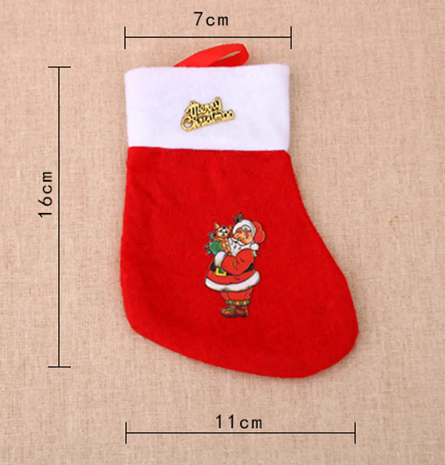 Mini skarpety bożonarodzeniowe filcowe 15 sztuk zestaw dekoracja do kominka ozdoby choinkowe
