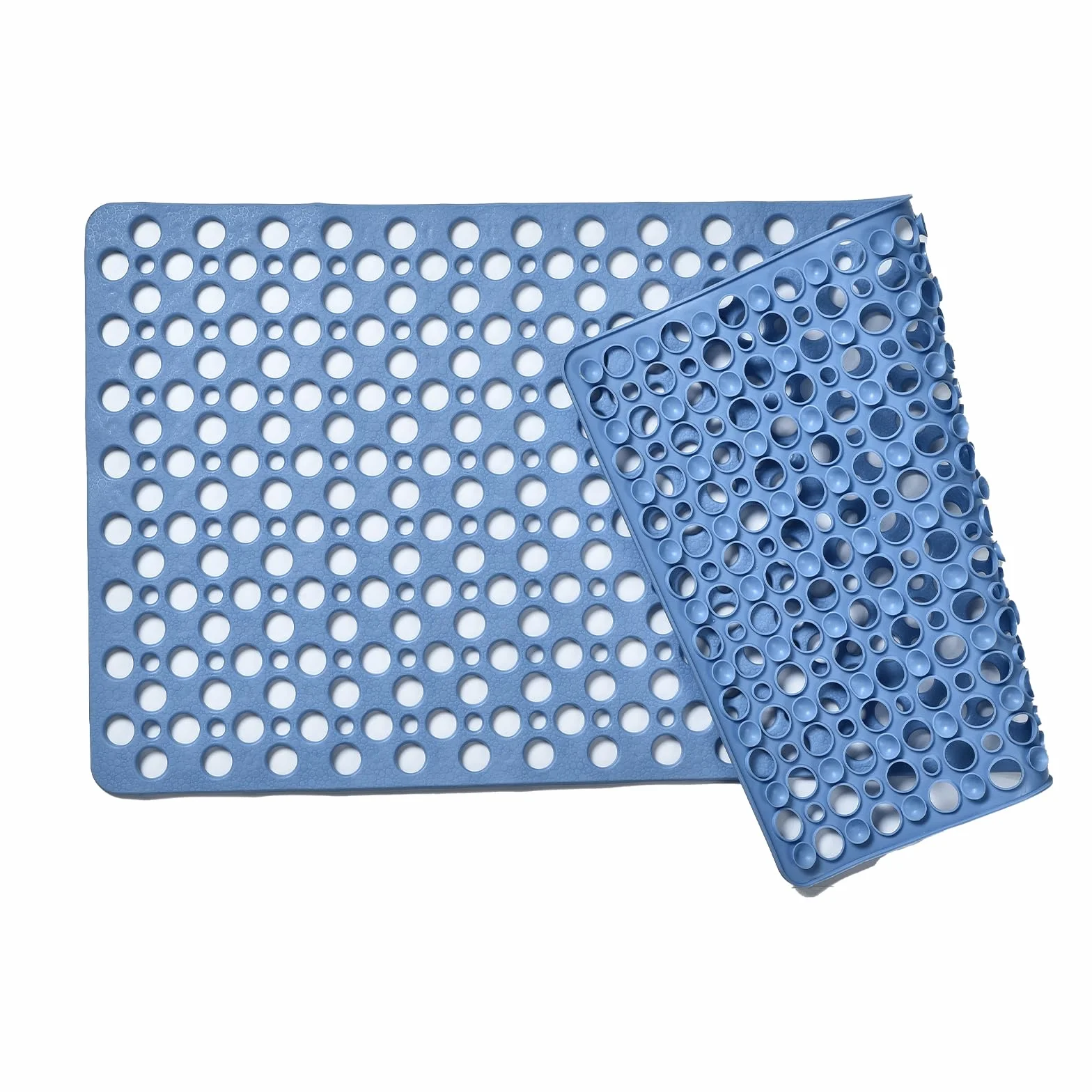 OTraki Antypoślizgowa mata do kąpieli 40 x 88 cm, antypoślizgowa mata prysznicowa dla dzieci długa antypoślizgowa mata prysznicowa bez BPA odporna na pleśń i można prać w pralce niebieska
