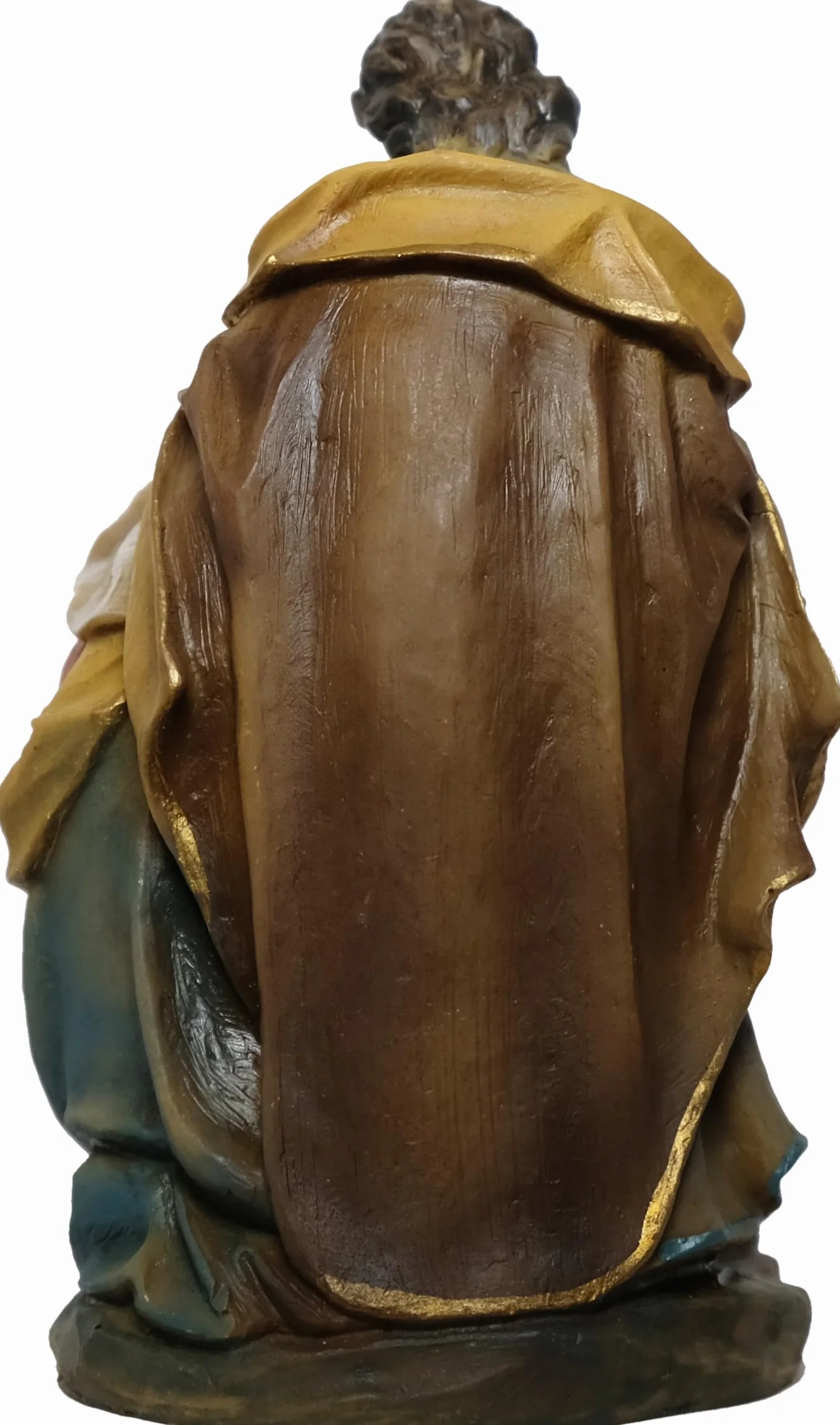 Szopka bożonarodzeniowa Święta Rodzina, barokowa, ręcznie malowana figurka, 14 cm, sztuczny kamień, żywica poliestrowa