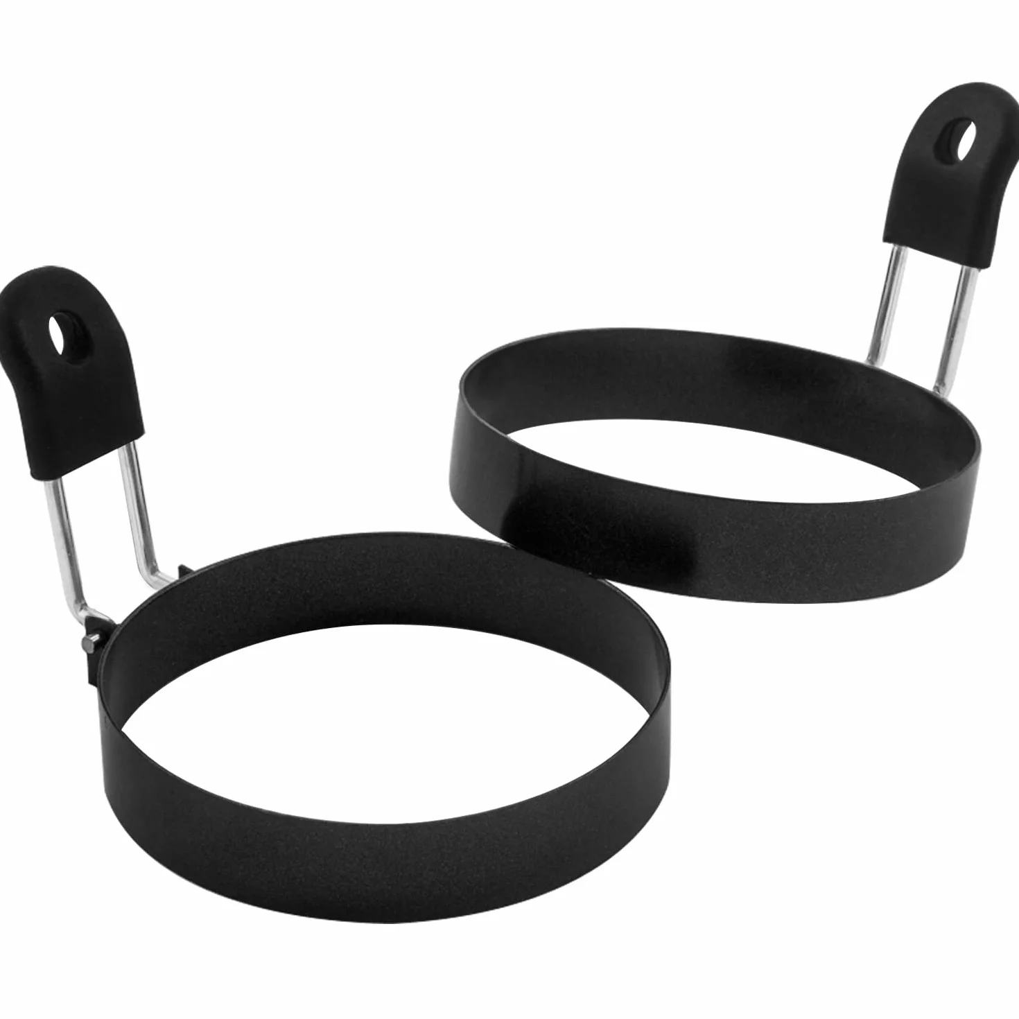 COTEY Pierścienie do jajek 9 cm zestaw 2 sztuk silikonowy uchwyt forma do smażenia jajek