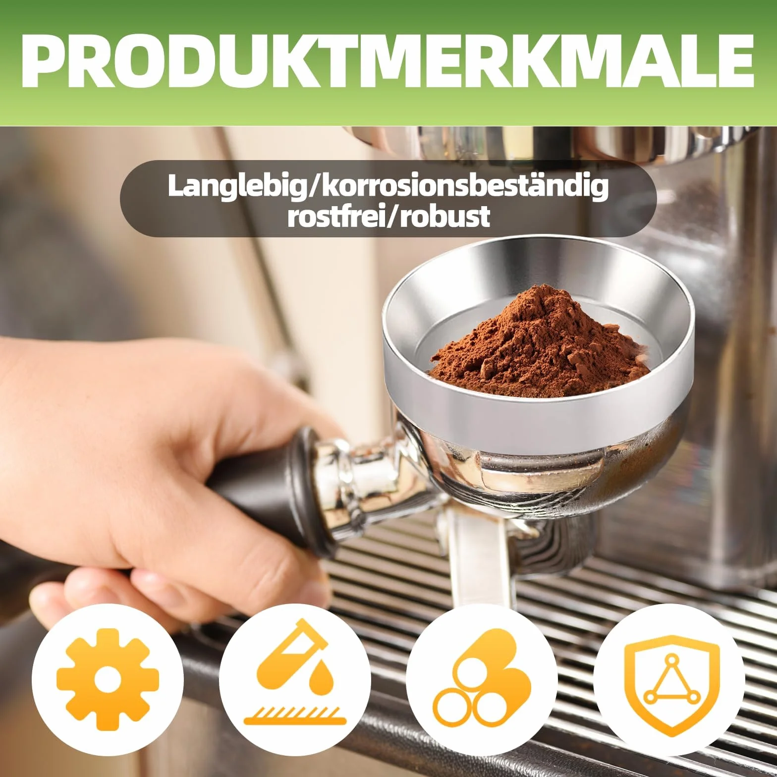 51mm lejek dozujący do kawy dla De'Longhi Dedica – magnetyczny lejek dozujący dla sitka EC680/EC685, aluminiowe akcesorium dla barista i domu