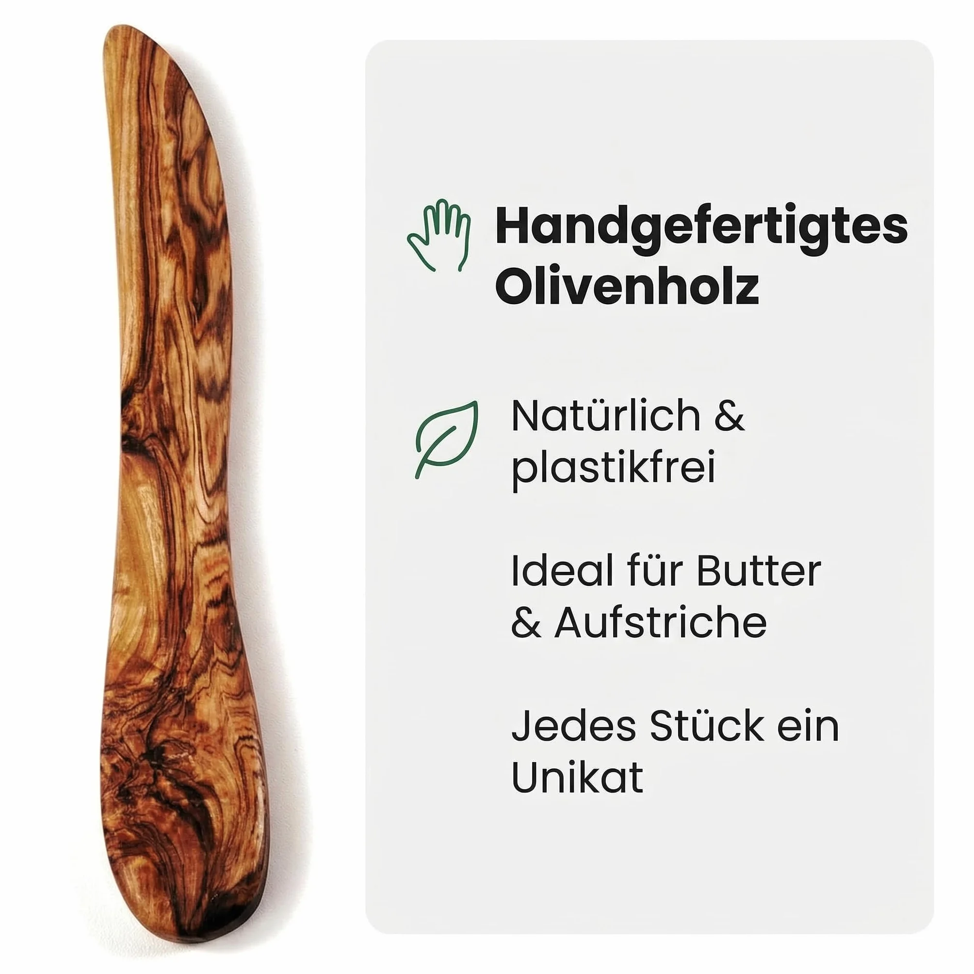 das Olivenholzbrett Nóż do masła 20 cm