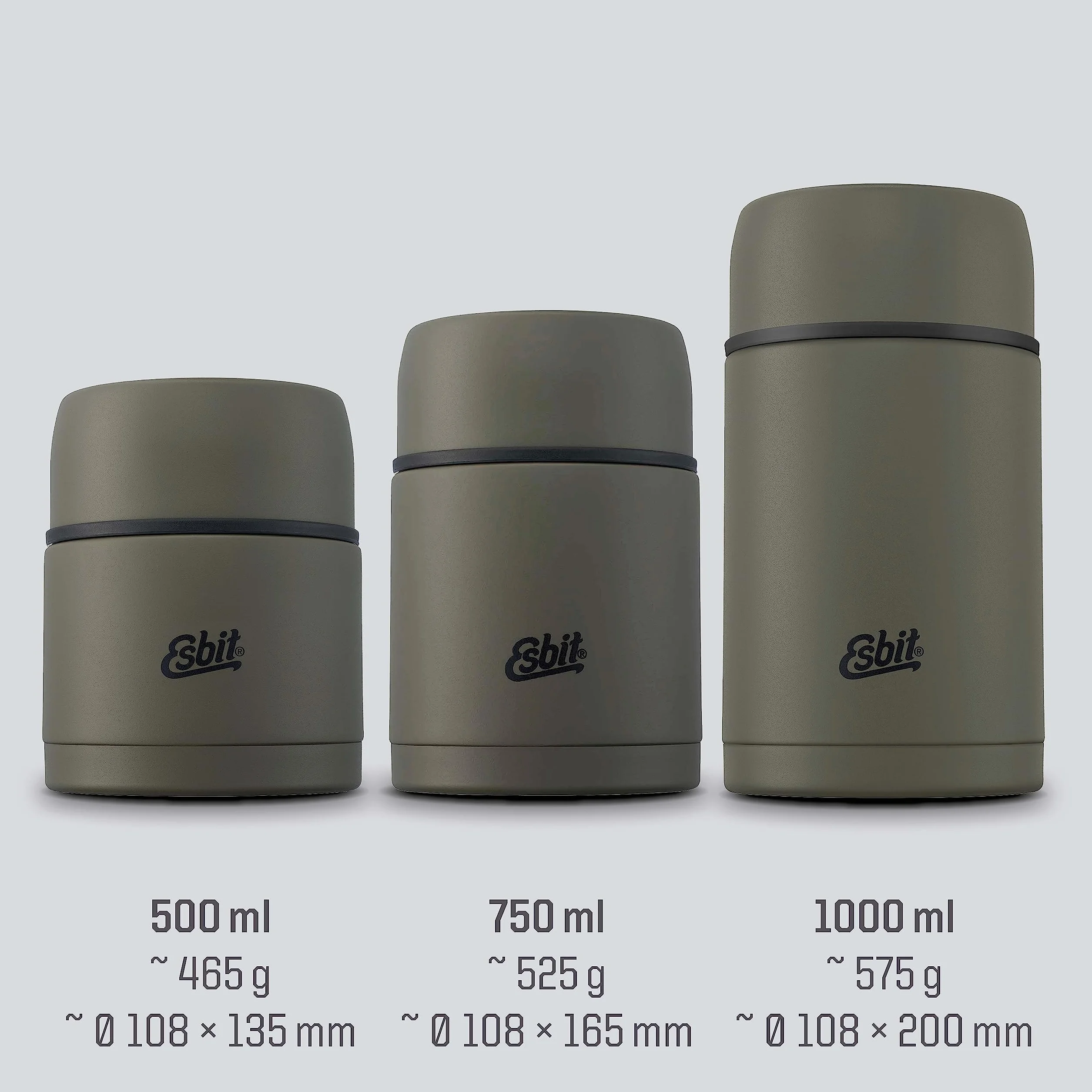 Esbit Compagnie GmbH FJ500ML-OG pojemnik termiczny, stal nierdzewna, oliwkowy zielony, 500 ml