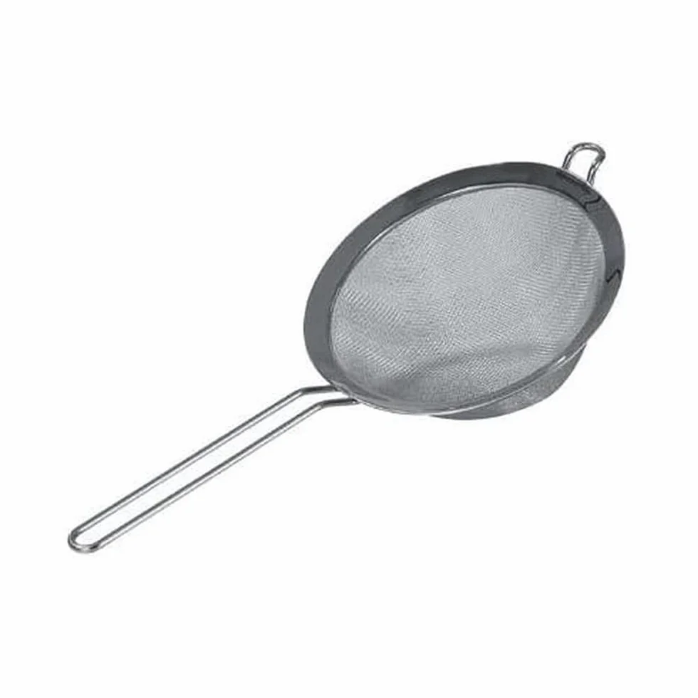 Fackelmann Sitko Ø 19 cm, sitko kuchenne ze stali nierdzewnej, dłuto o drobnych oczkach z płaską krawędzią (kolor: srebrny), ilość: 1 sztuka