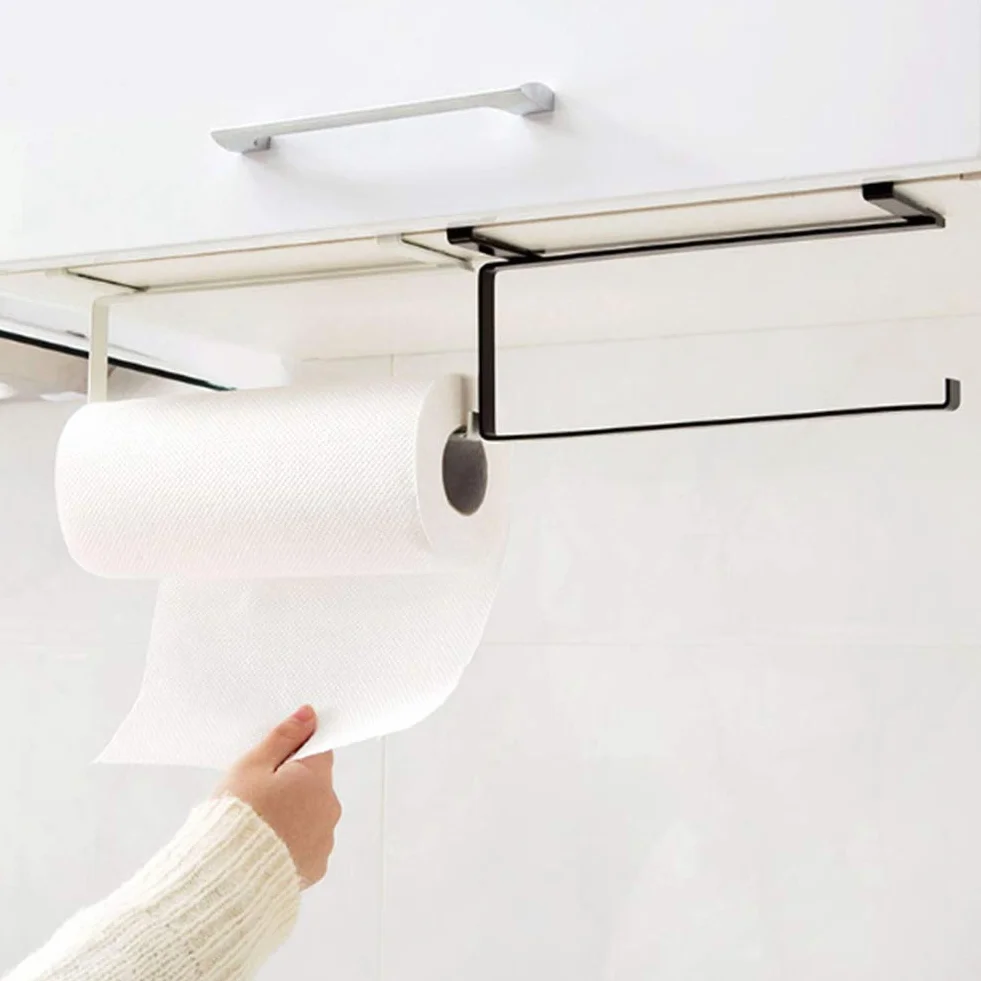 Uchwyt na Ręcznik Papierowy, Premium Iron Cabinet Uchwyt na rolkę Papieru Rack Uchwyt na Ręcznik Papierowy Pod szafką Bez Wiercenia Pod Blatem Uchwyt na Ręczniki Papierowe do