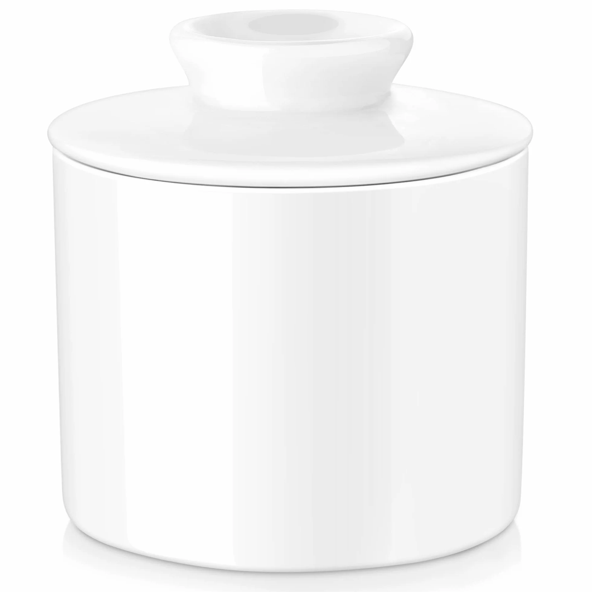 LOVECASA porcelanowy pojemnik na masło z pokrywką, ceramiczny pojemnik do miękkiego masła