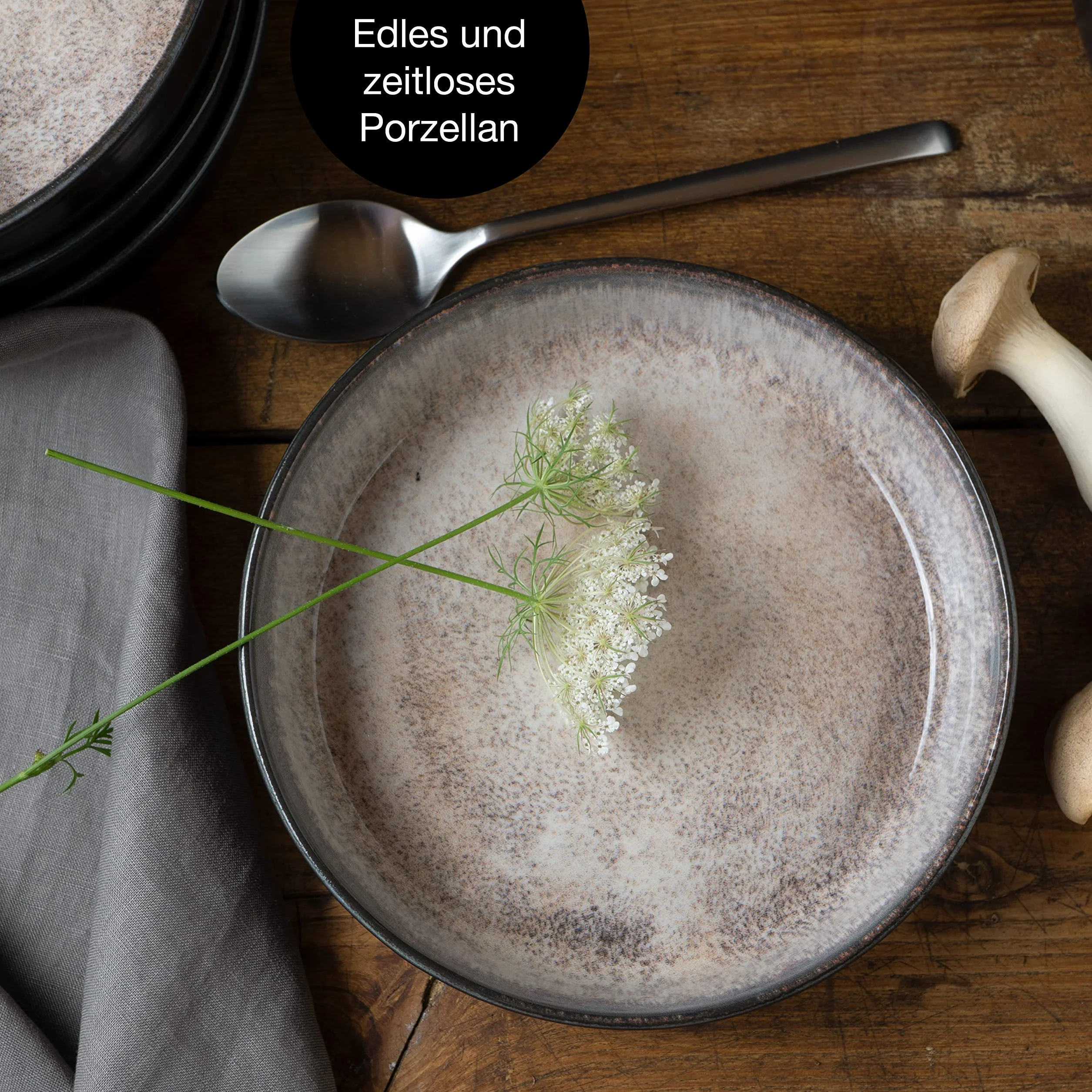 Moritz & Moritz Vida 6-częściowy zestaw misek do zupy porcelana beżowy