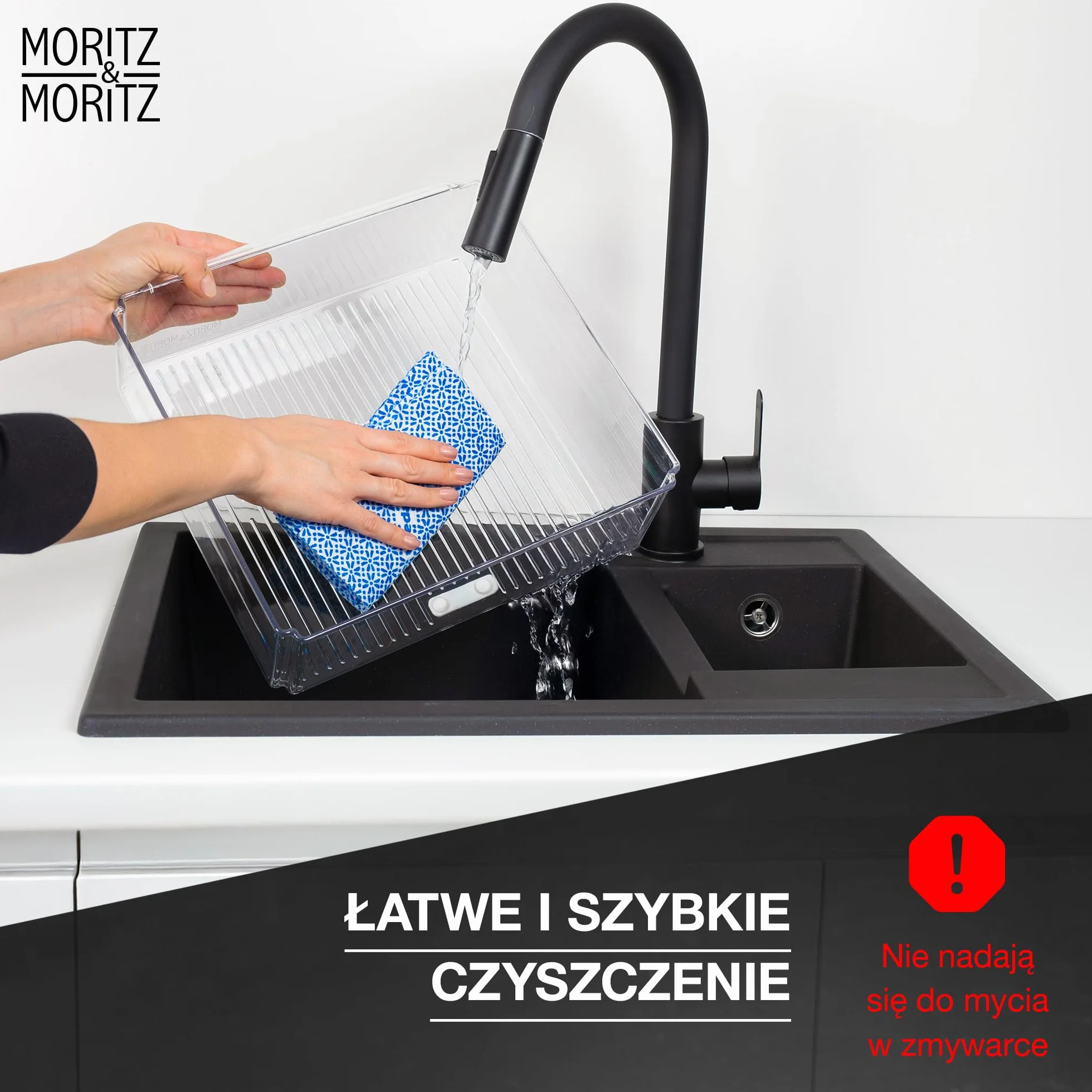 Moritz & Moritz Zestaw 10 organizerów do lodówki przezroczyste pudełka do przechowywania