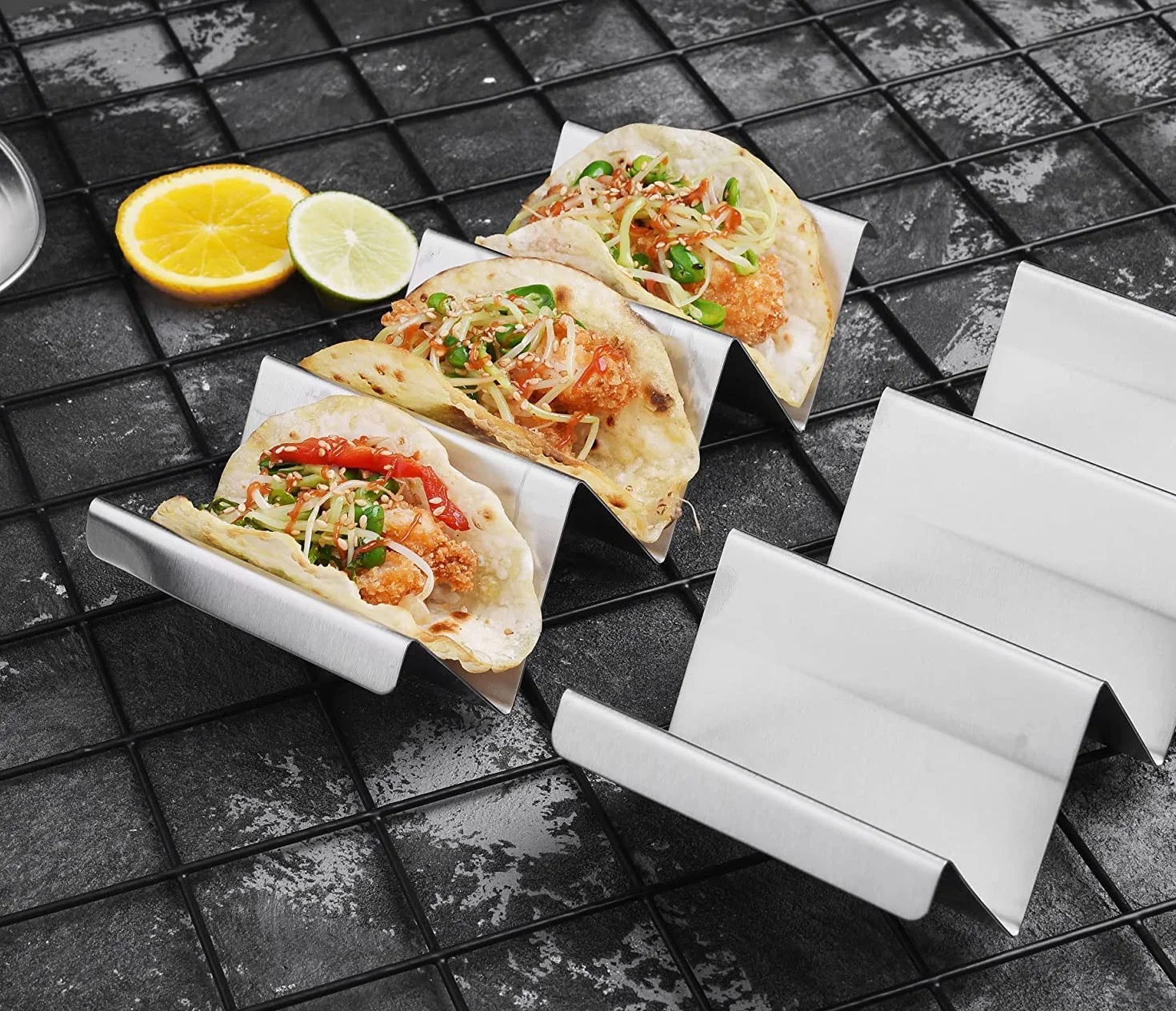 Taco uchwyt na tortille ze stali nierdzewnej 304 2 sztuki