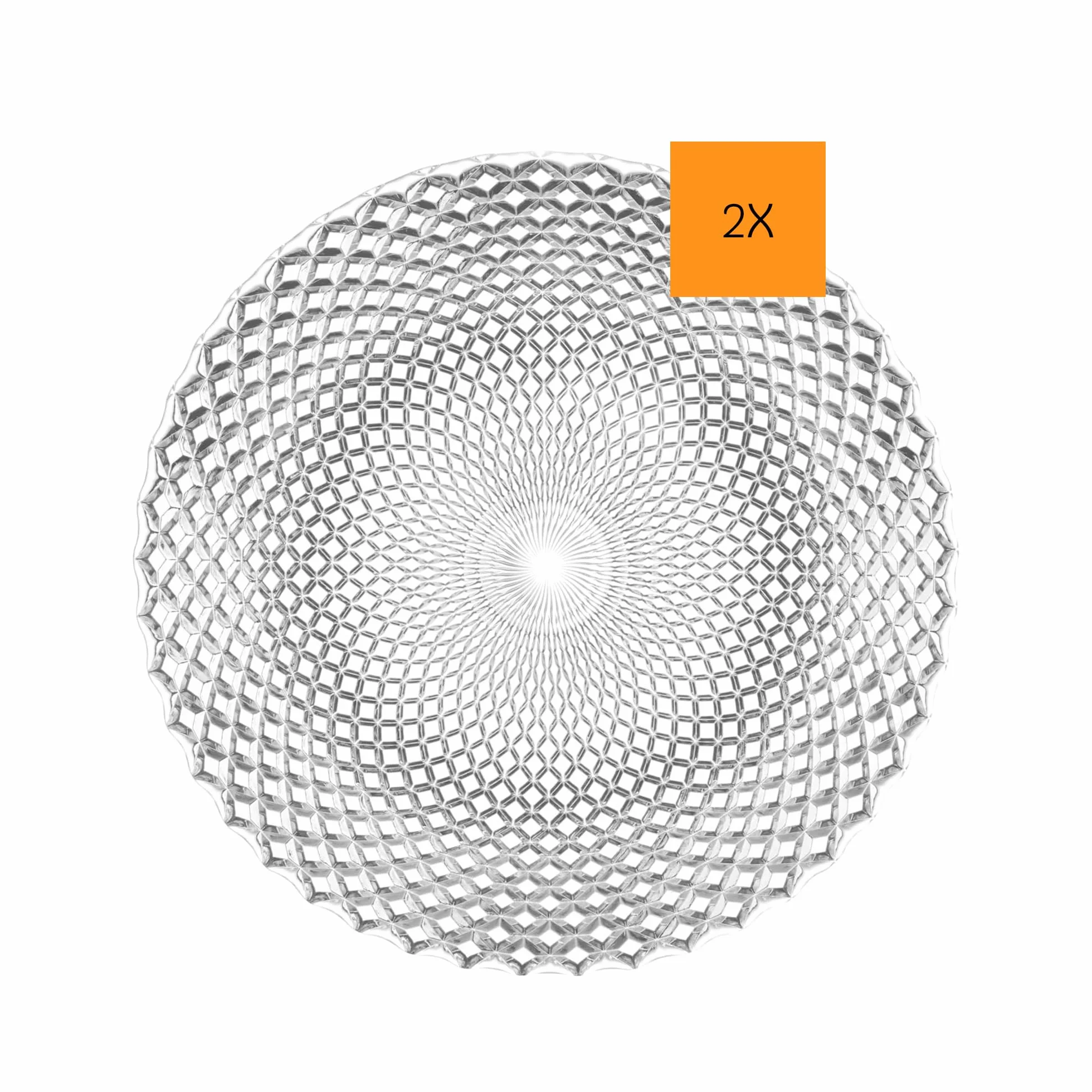 Spiegelau & Nachtmann Rumba 2-częściowy zestaw talerzy okrągłych ze szkła kryształowego 32 cm