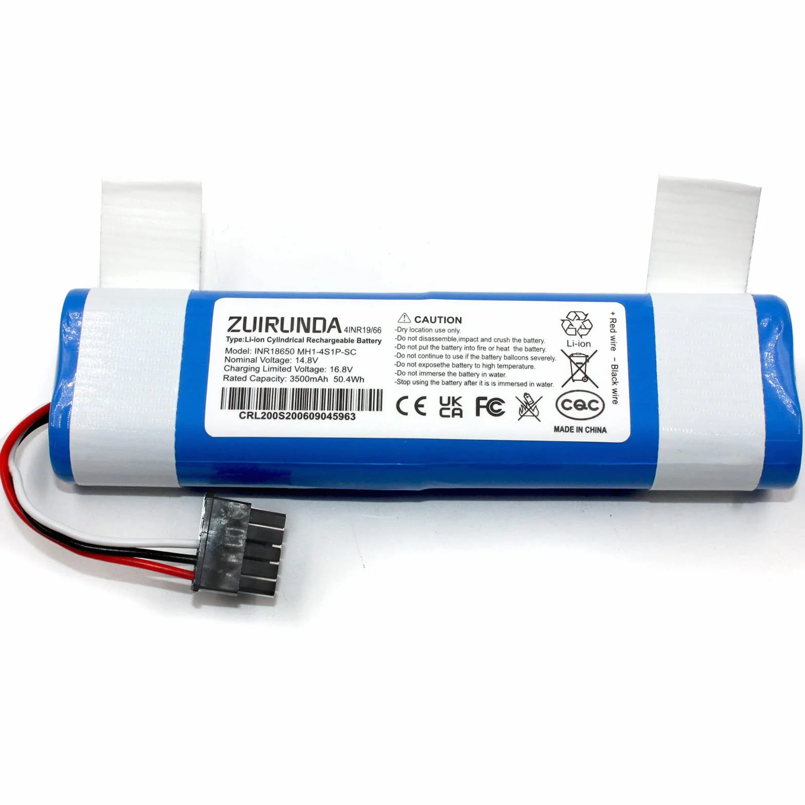 14.4V 3500mAh Li-Ion Zastępczy akumulator do Xiaomi Mi Mop Pro, Mi robot sprzątający i mopujący Pro dla XIAOMI (Mijia) Odkurzacz i mop STYTJ02YM