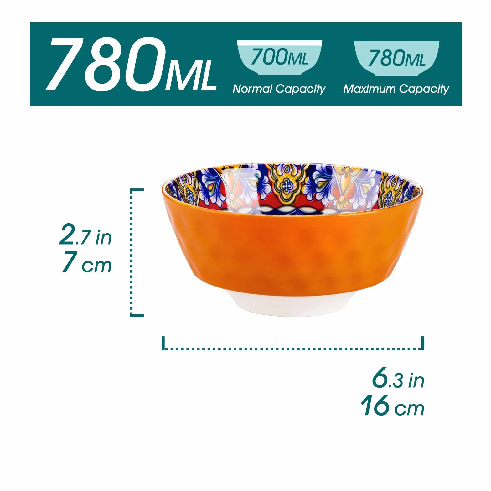 vancasso SIMI zestaw 6 misek na musli, 768 ml, porcelanowe miski do zupy, nadają się do zmywarki i mikrofali, do serwowania płatków śniadaniowych, zup, płatków owsianych, lodów, sałatek, makaronu itp.