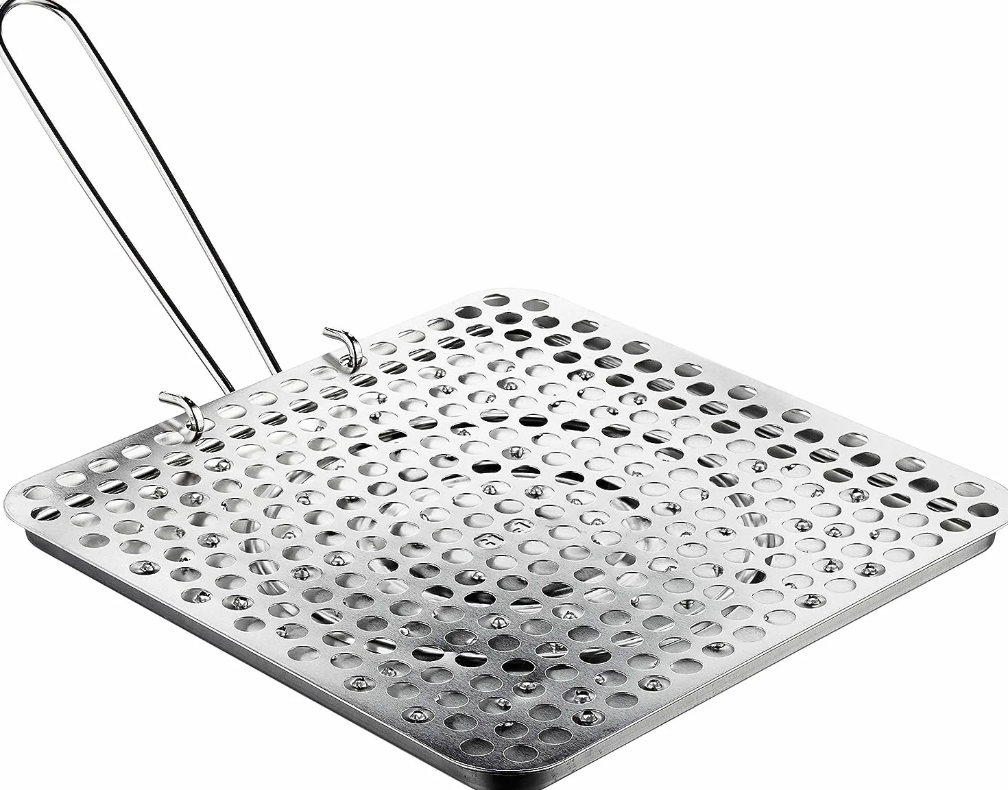 Ibili Clasica składany blaszany toster do chleba srebrny 20x20 cm