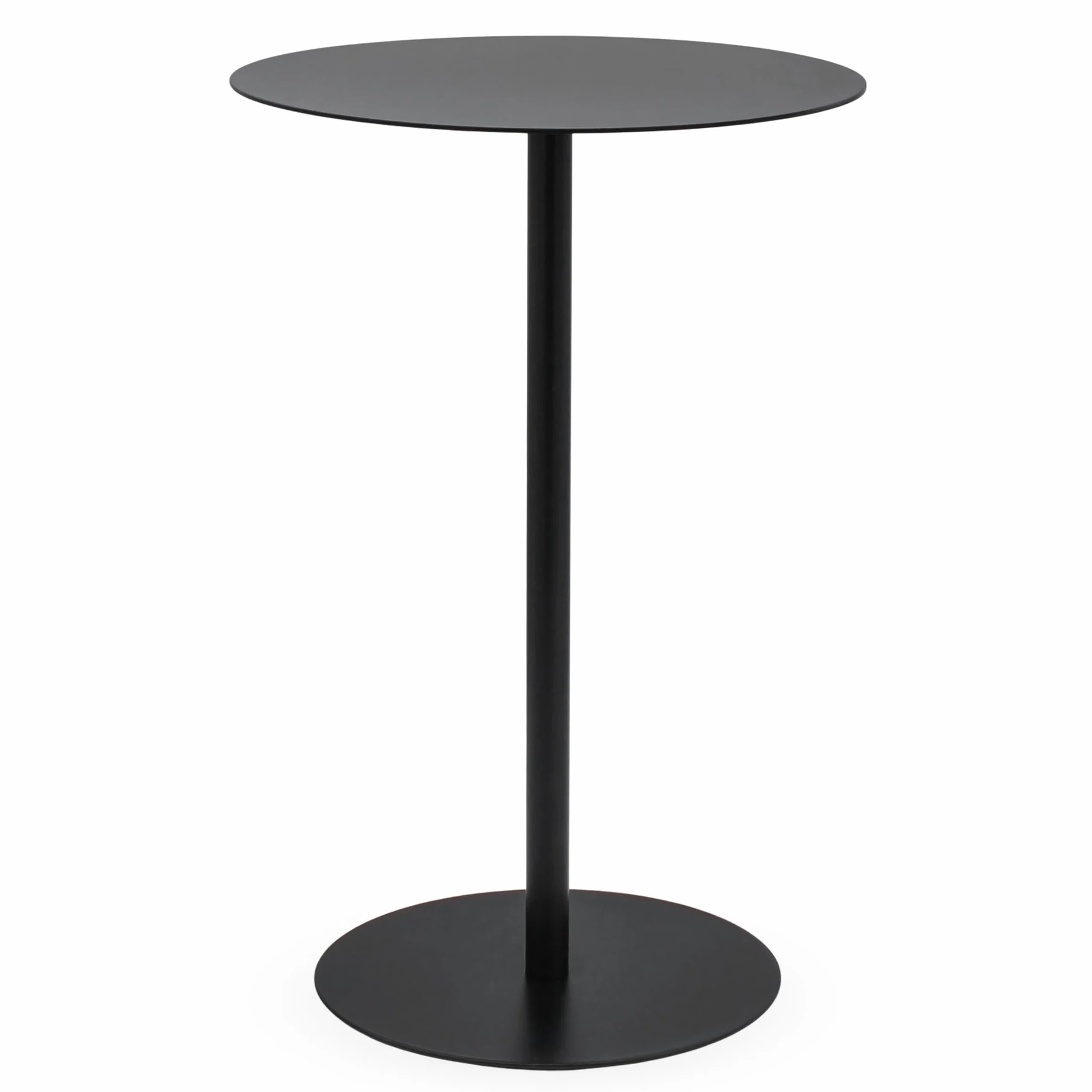 Spetebo Metalowy stolik pomocniczy, okrągły, czarny, matowy, Ø 35 cm, stolik kawowy w stylu bistro – stolik do salonu, dekoracyjny stolik na kwiaty, stolik pod telefon, stolik dekoracyjny o wyglądzie