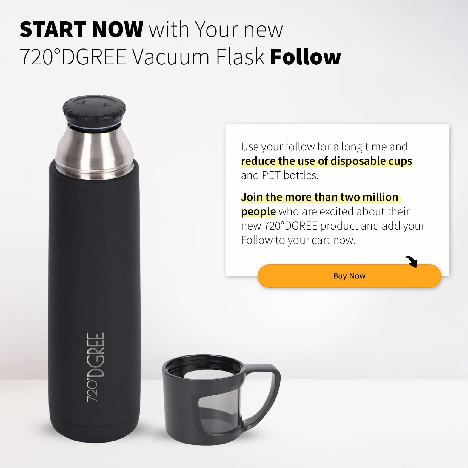 720°DGREE Termo Flask Follow – butelka termiczna ze stali nierdzewnej 450 ml 700 ml 1 l