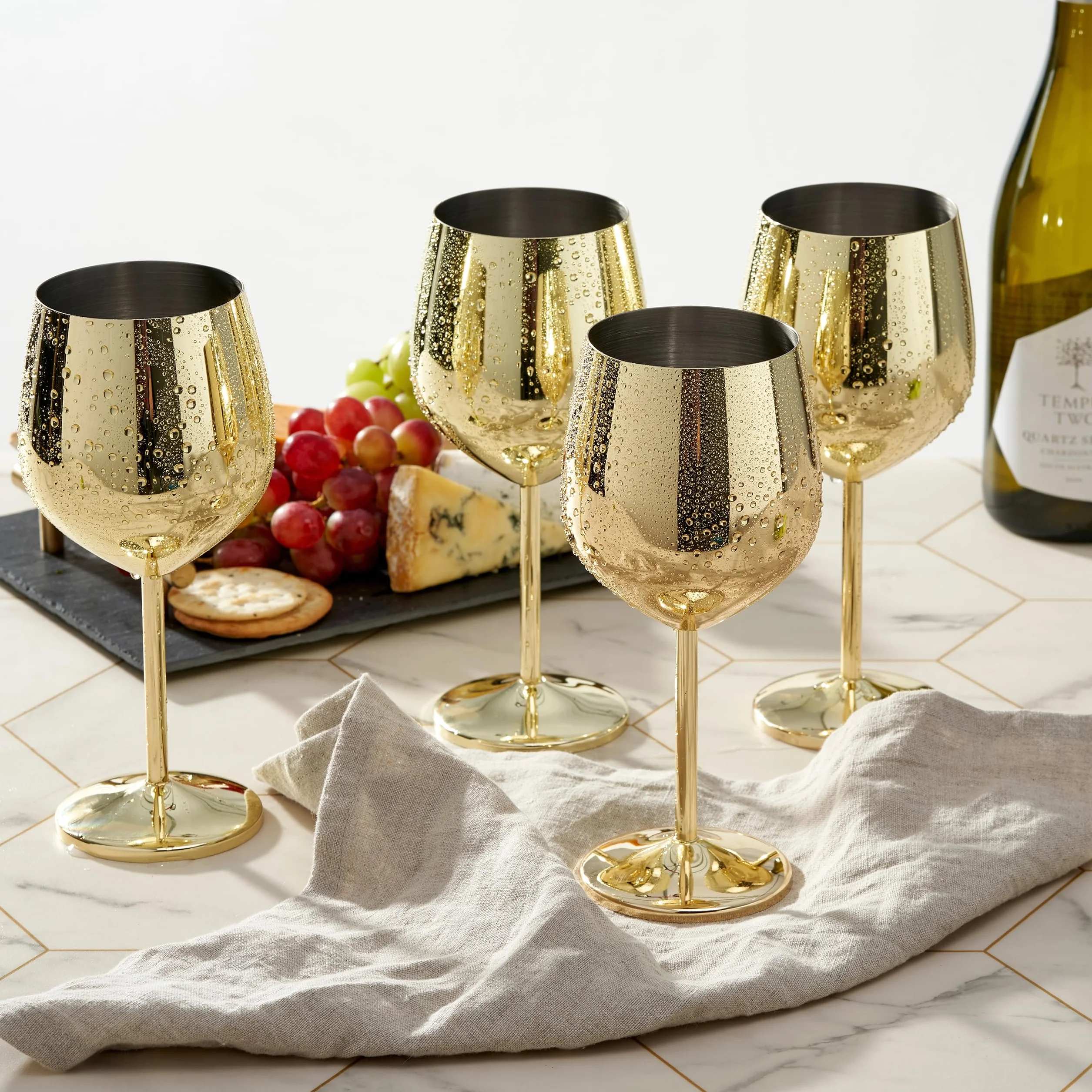 Lampki do wina ze stali nierdzewnej 500 ml