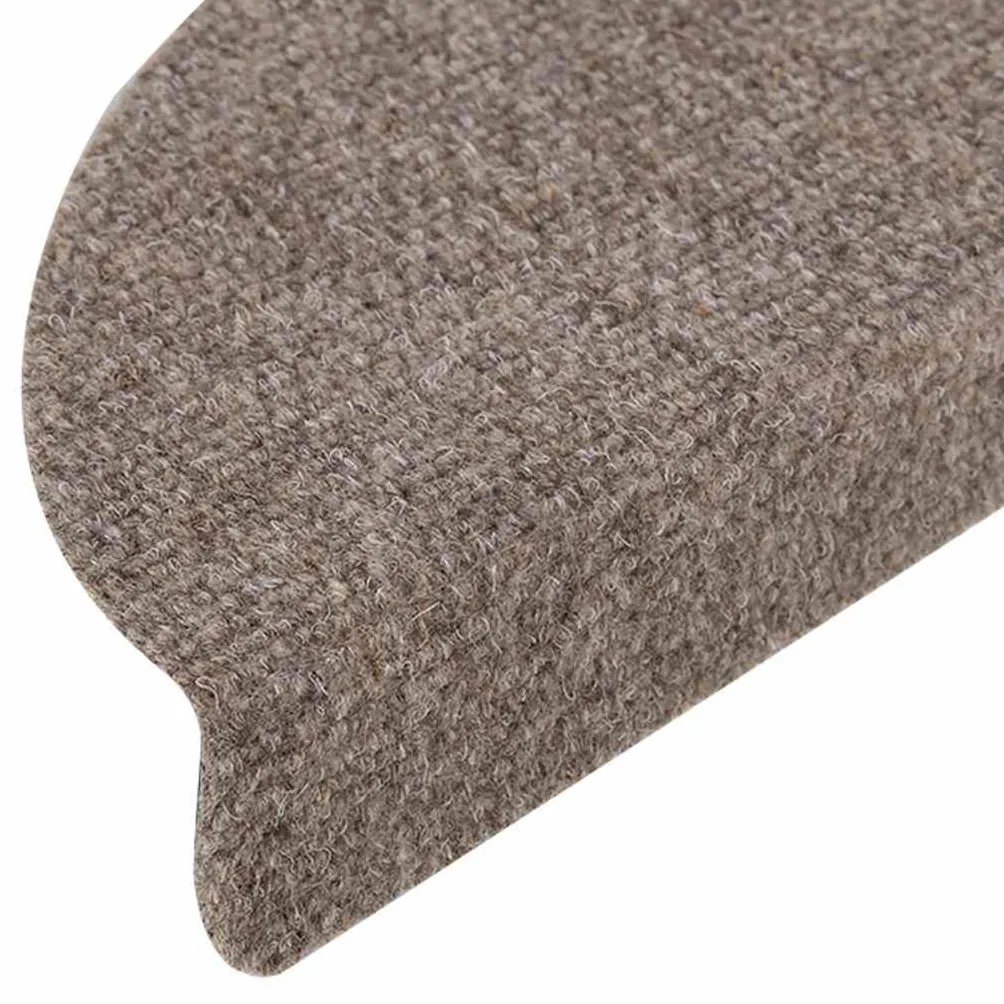 vidaXL Maty na schody samoprzylepne 10 szt. 56x17x3 cm beżowe półokrągłe