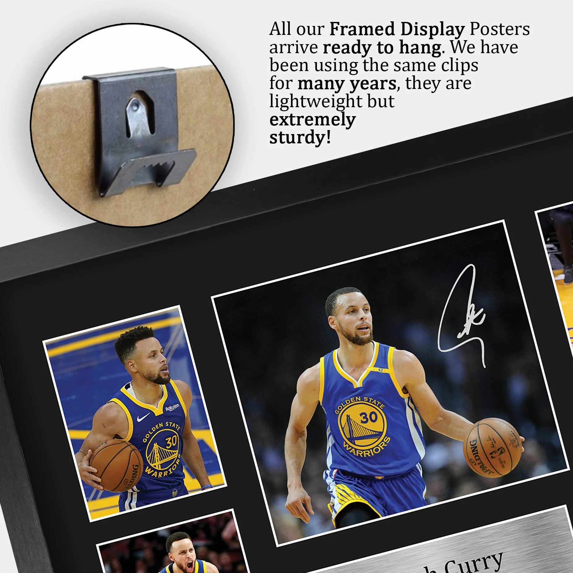 HWC Trading FR A3 Steph Curry Golden State Warriors Prezenty Drukowane Podpisane Prezentacje Autografów Dla Fanów Pamiątek Koszykarskich! - A3 Oprawiony