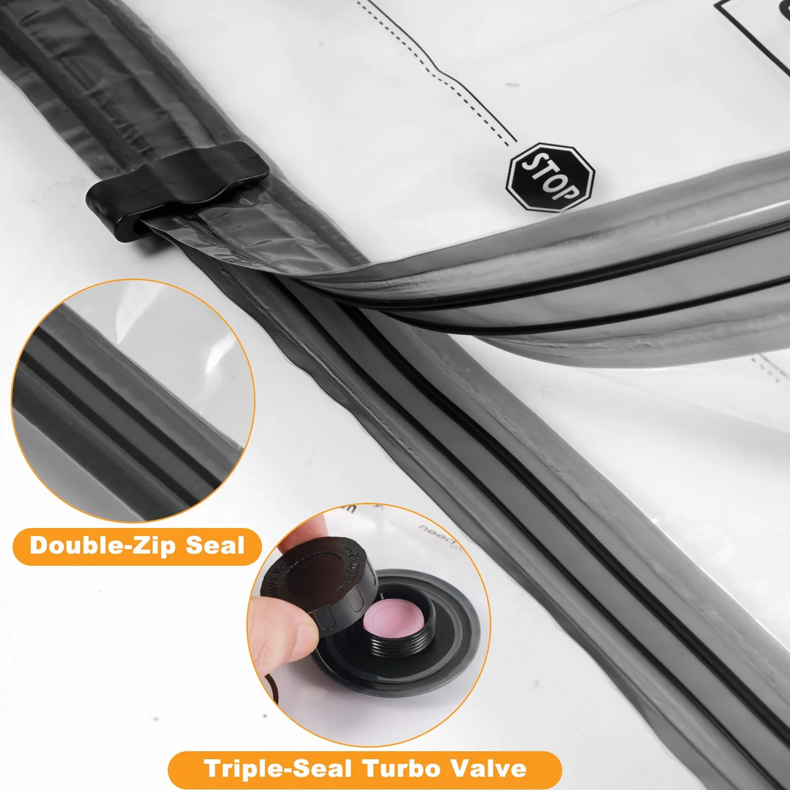 MOSTFUN Zestaw 8 worków próżniowych do przechowywania ubrań wielokrotnego użytku