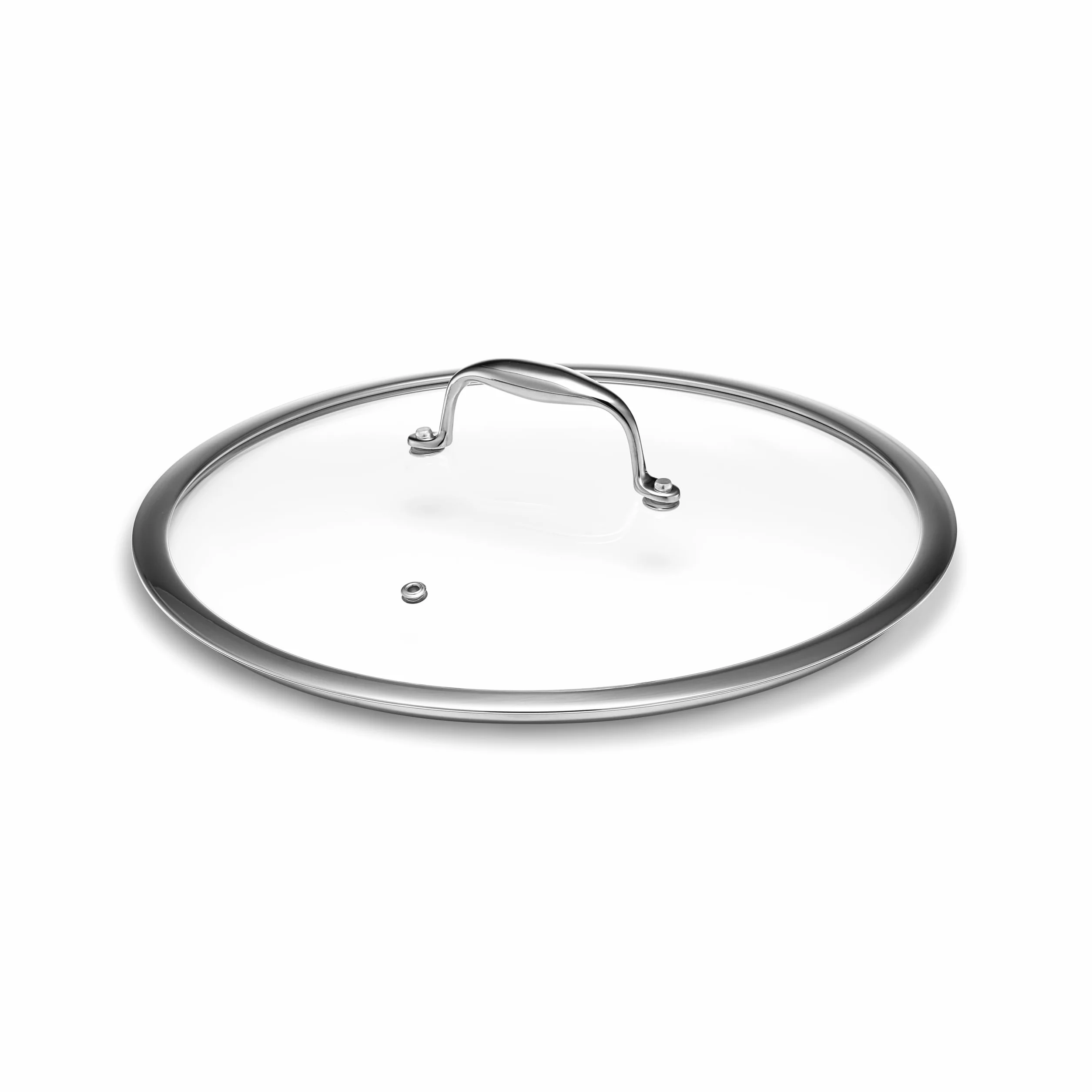 HexClad Pokrywa ze szkła hartowanego, 30 cm, zaprojektowana do naczyń hybrydowych HexClad z odpływem pary, nadaje się do mycia w zmywarce