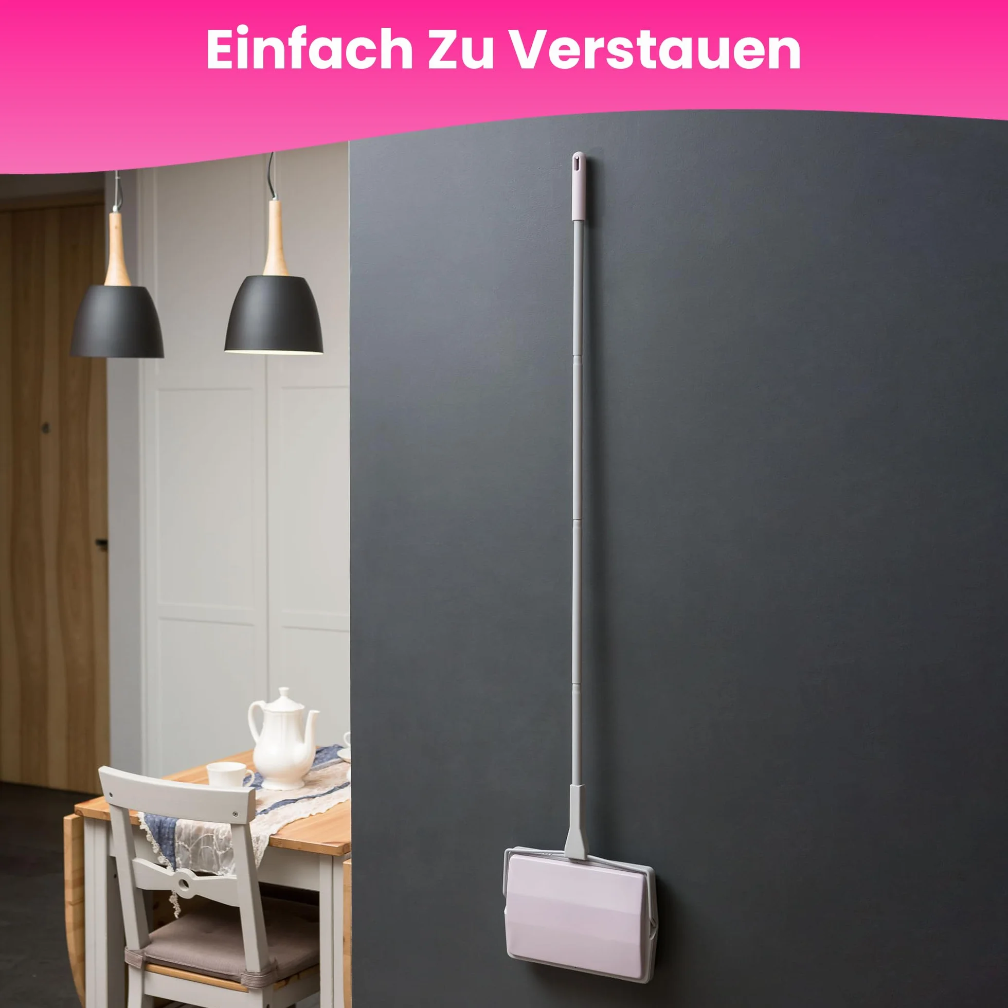 York Miotła mechaniczna wycieczka Miotła do zbierania zabrudzeń Sweep Manual Sweeper Zamiatarka ręczna Mop do dywanów na czterech kołach miękki cienki i kompaktowy szaro-różowy