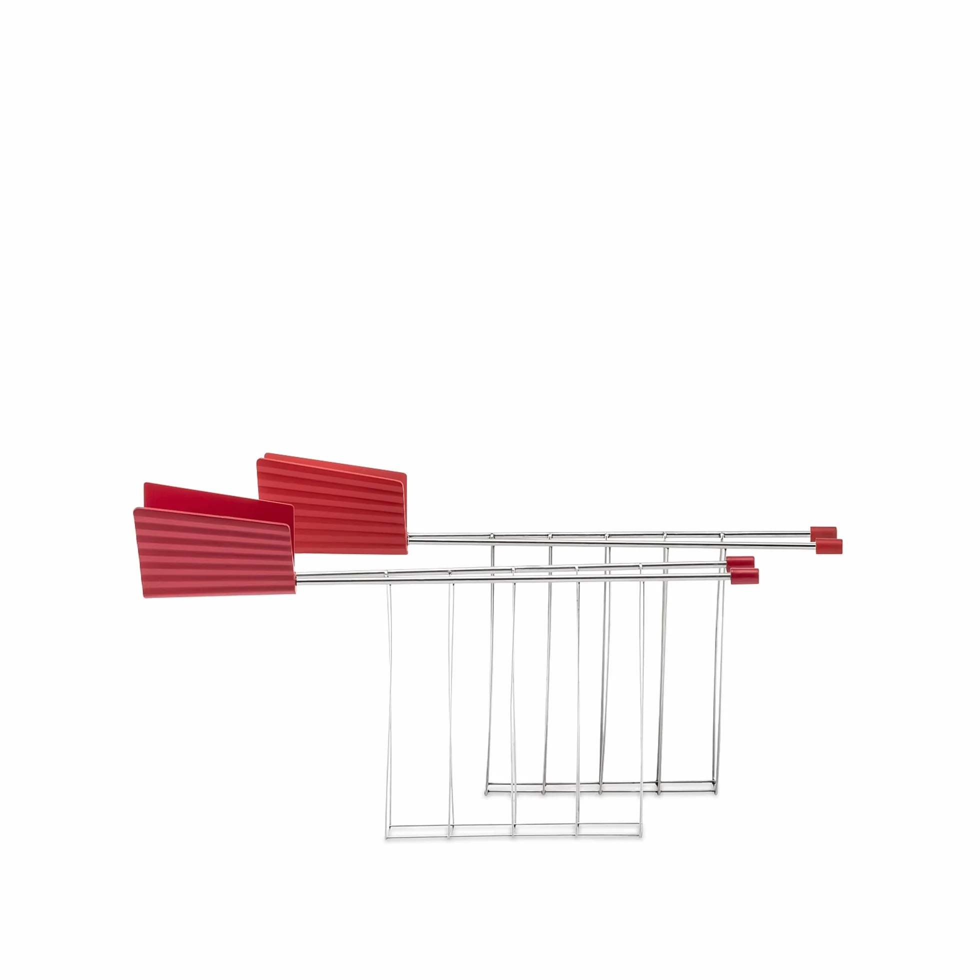 Alessi MDL08RA R zestaw stojaków na toster, plastik, czerwony