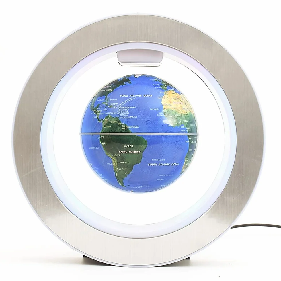 Magnetycznie unoszony globus 10 cm z konstelacjami, geograficznymi światłami LED, obracający się dla dzieci, fajny biurowy prezent dla mężczyzn, unikalne pomysły na prezenty czy gadżety techniczne na