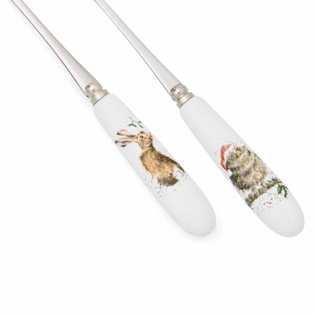 Royal Worcester widelce do ciasta S/6 wielokolorowe