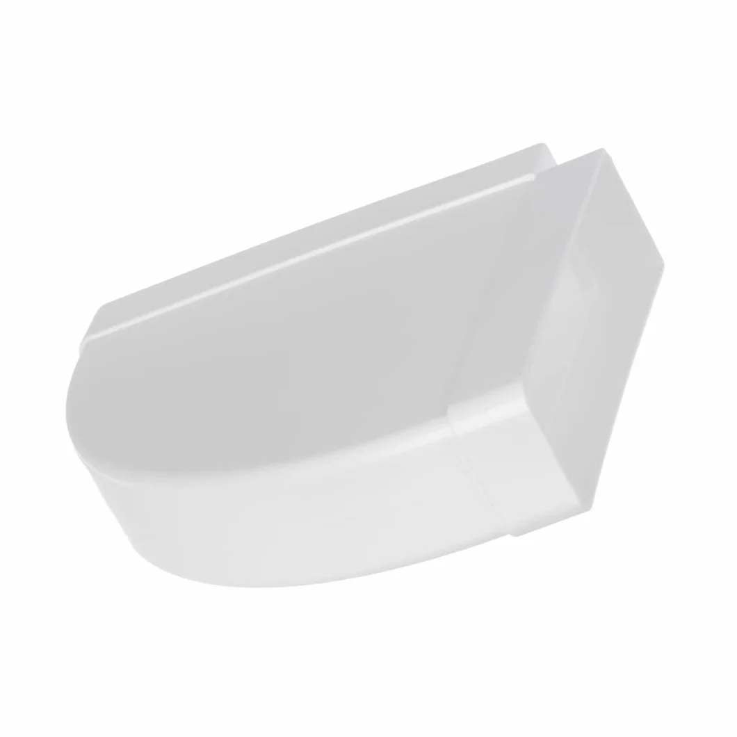 55 x 110 mm kolanko kanału 90° poziome do systemów wentylacyjnych kanału płaskiego. Kanał wylotowy lub kanał powietrza nawiewanego. Kątowa rura wylotowa kanał powietrza