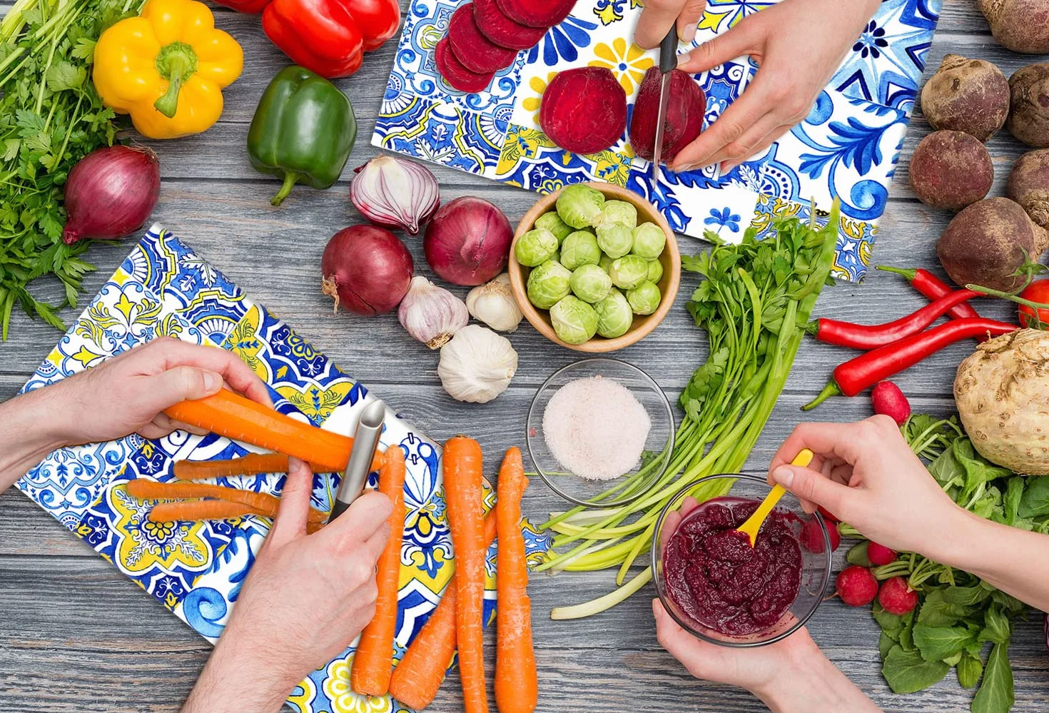 Szklana płyta ochronna na kuchenkę 2-częściowa 60x52 cm osłona płyt indukcyjnych ceramicznych MOZAIKA