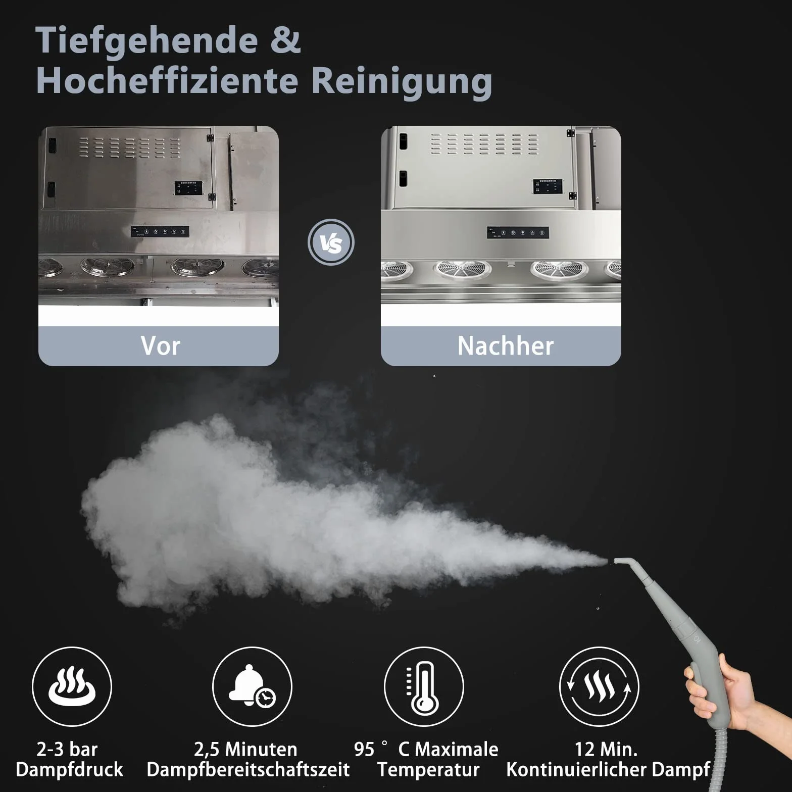 COSTWAY Ręczna myjka parowa | 1000 W i pojemność wody 300 ml i 10 zestawów akcesoriów | Steamshot myjka parowa do wszystkiego, dywanów, okien, tapicerki, łazienki
