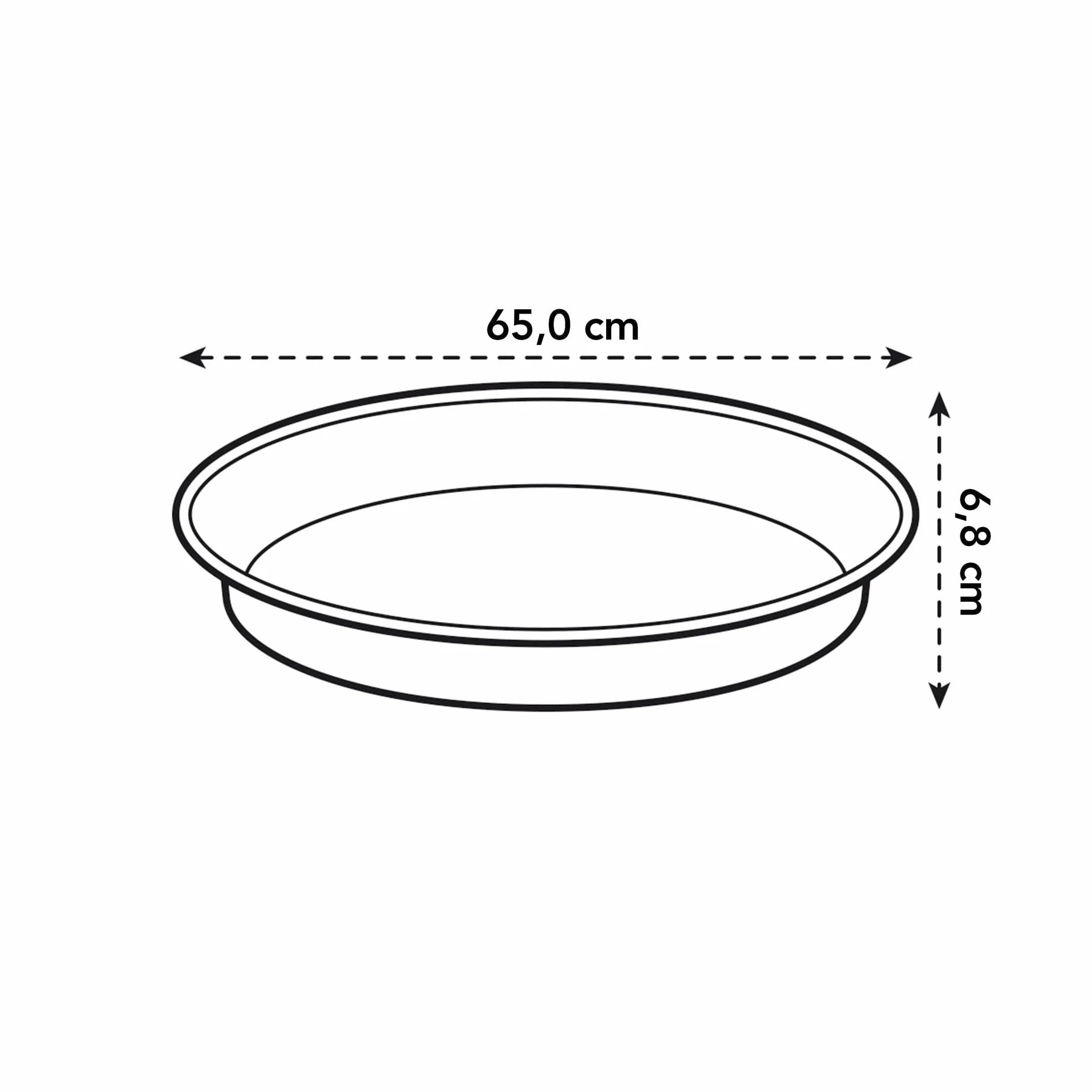 elho Green Basics Spodek 65 - Ø 65 x 6,9 cm czarny