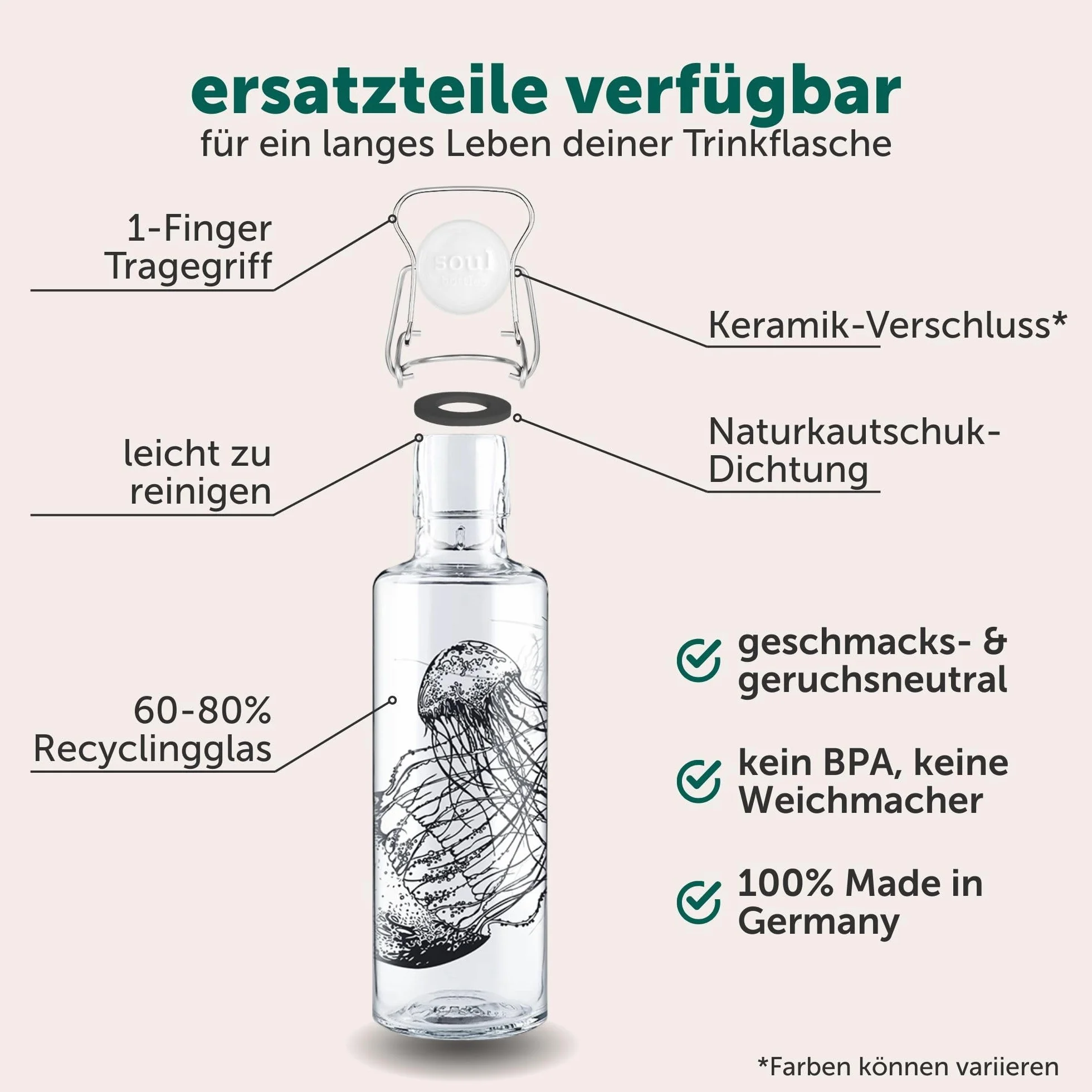 soulbottles Alpenblick wielokolorowy jeden rozmiar