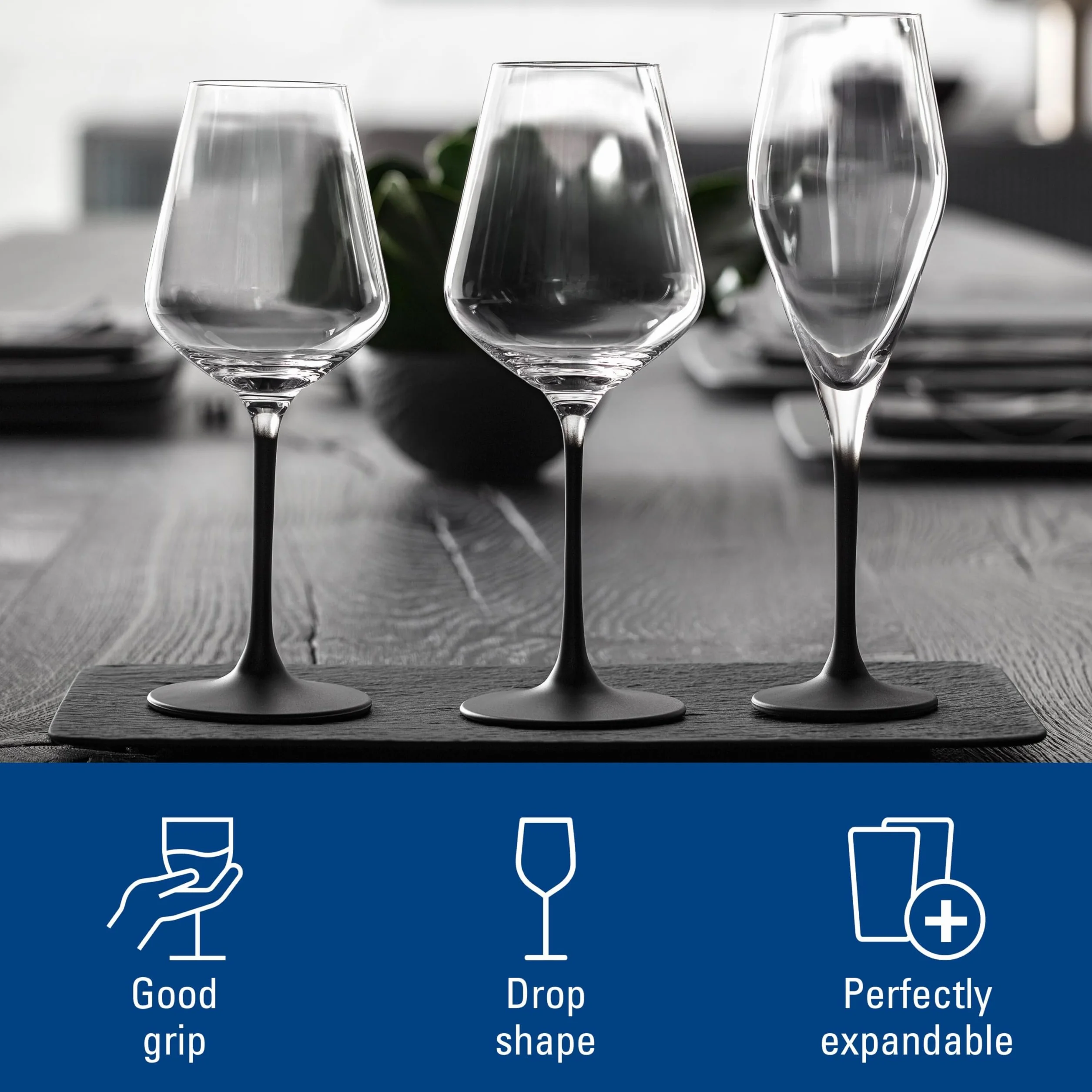 Villeroy & Boch Manufacture Rock zestaw kieliszków do czerwonego wina 4 sztuki 380 ml szkło kryształowe