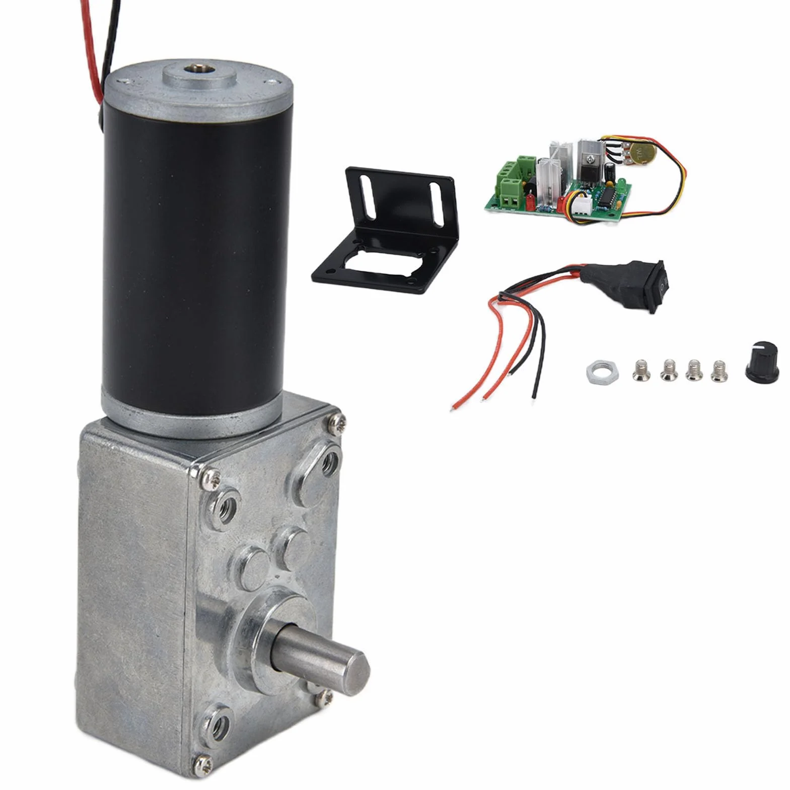 Silnik DC 12V 50 Obr./min Motoreduktor z Wałem 8 mm PWM Seria 20-400 RPM