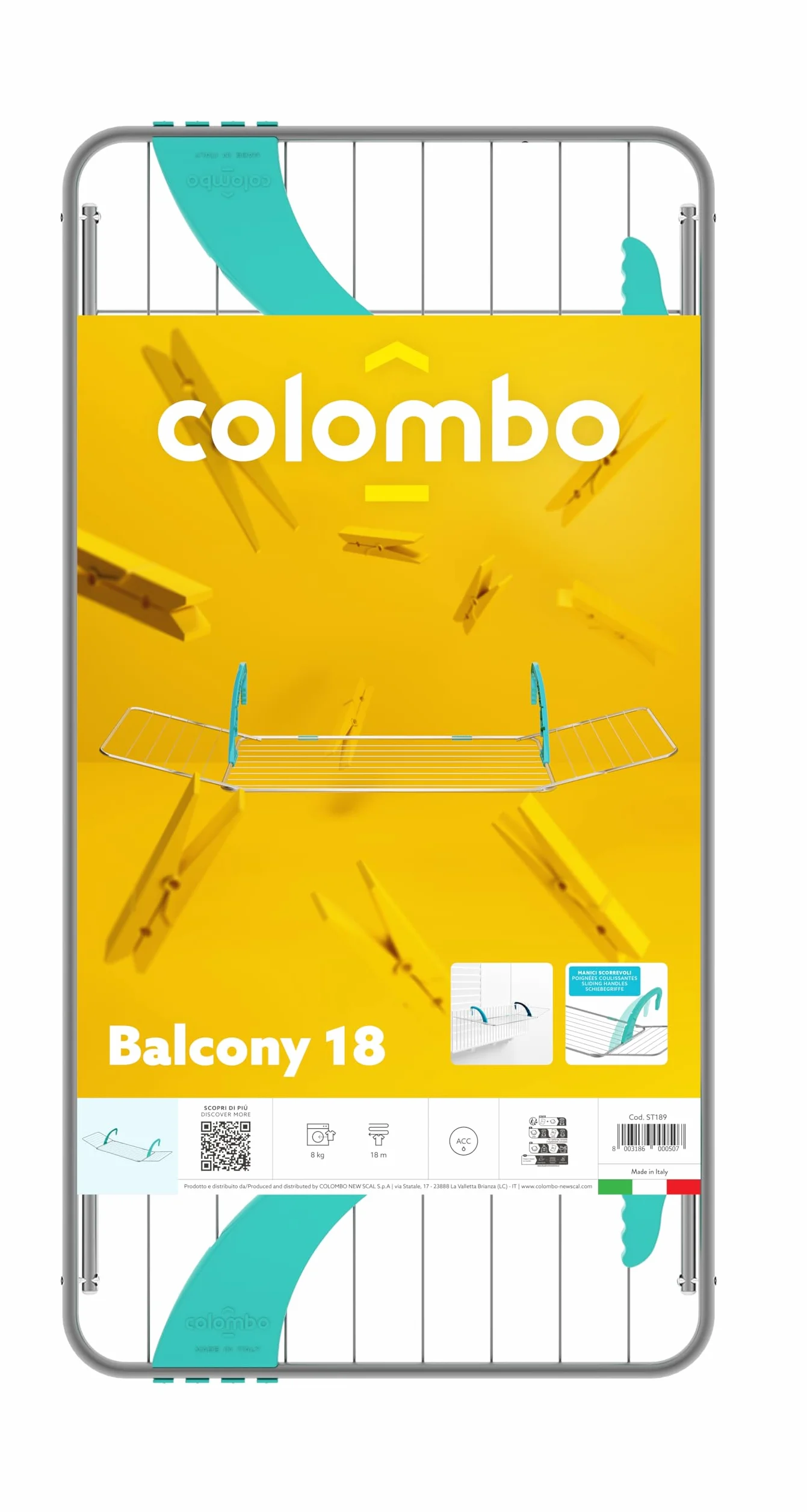 Colombo Suszarka na pranie Balcony 18 aluminium tworzywo sztuczne