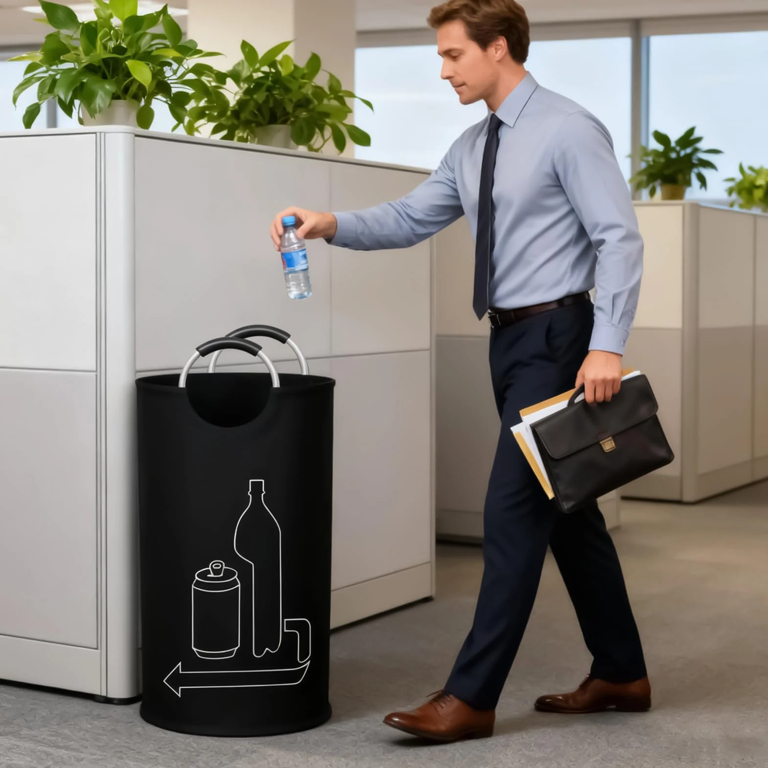 Kosz Do Recyklingu - Torby Magazynowe z Tkaniny Oxford,115L Kosz Na Butelki Zwrotne,Do Kuchni Biura Spiżarni Garażu Kempingu Plaży Bagażnika Akademika Pomieszczenia