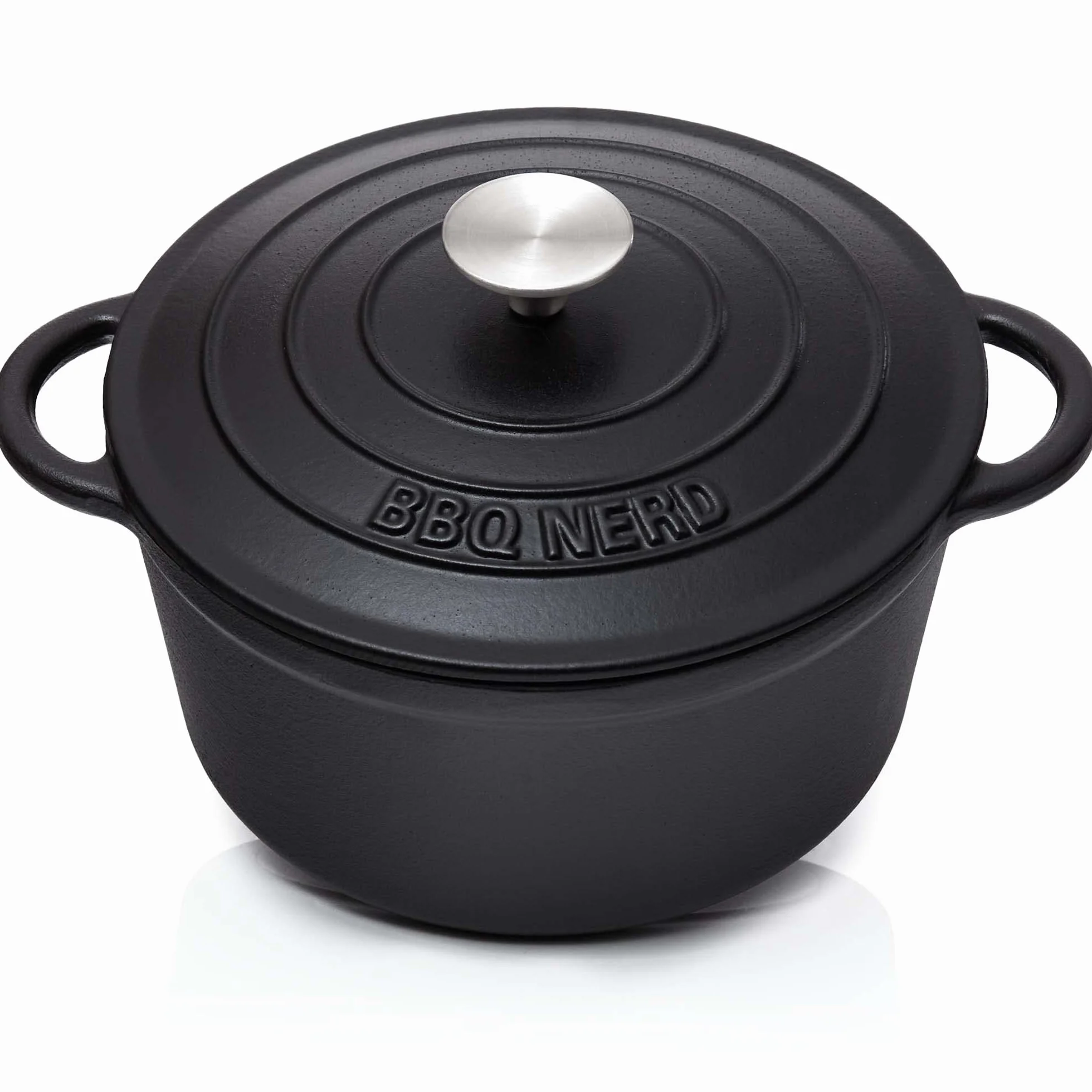 BBQ-Nerd garnek żeliwny z pokrywką 4 l naczynie do pieczenia emaliowane