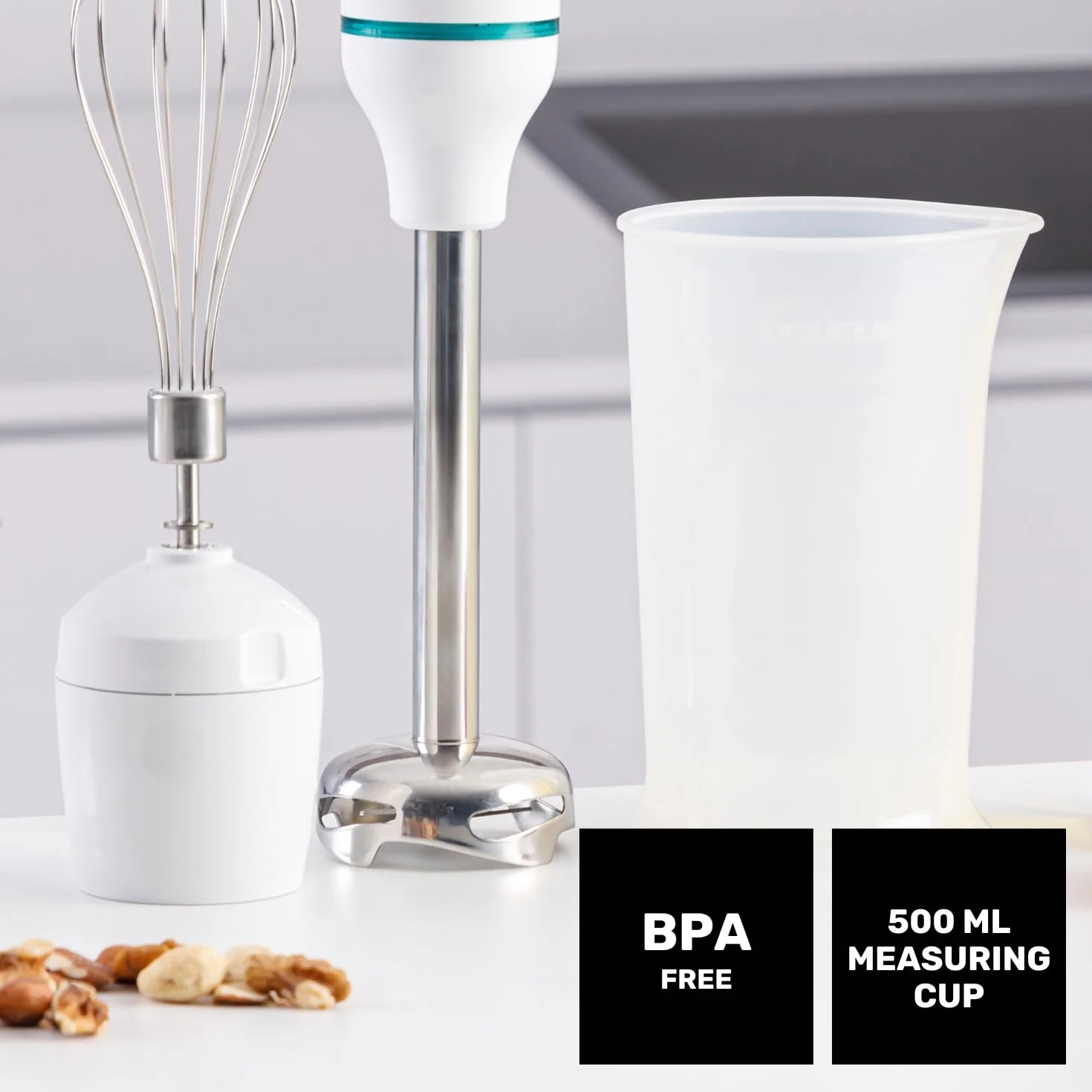Taurus Robot 600 PLUS INOX zestaw blenderów ręcznych 600 W 20 stopni prędkości biały