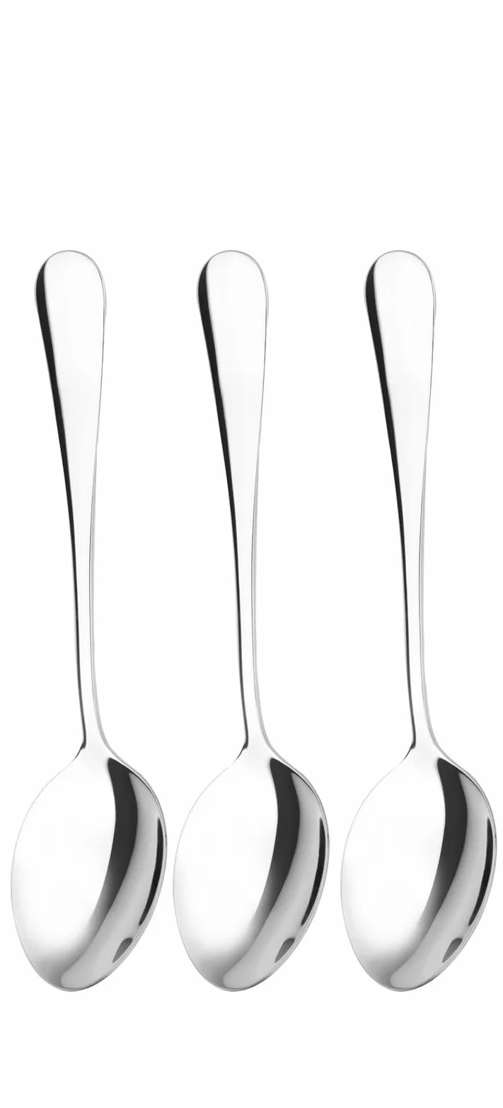 Łyżki ze stali nierdzewnej 304, zestaw 3 sztuk, 17 cm