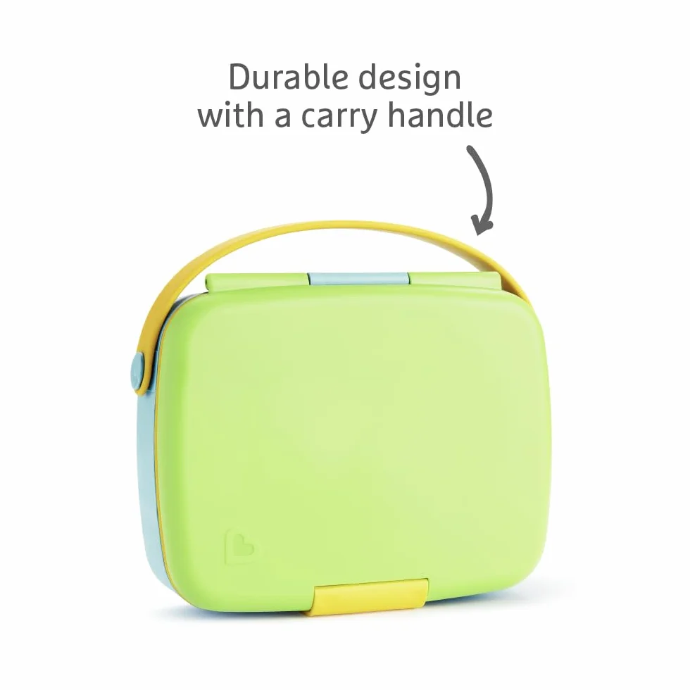 Munchkin Pudełko na Lunch Bento dla Dzieci z 5 Przegródkami, Zielony
