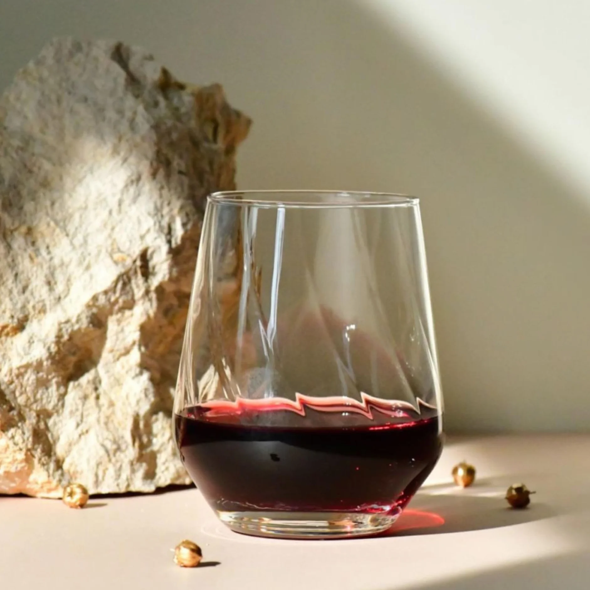 KROSNO Splendour LUMI Szklanki do Napojów 430 ml Zestaw 3 szt – Szkło Kryształowe Bezołowiowe, Nowoczesne, Eleganckie Szklanki do Wody, Soków i Koktajli, Wyprodukowane w Europie
