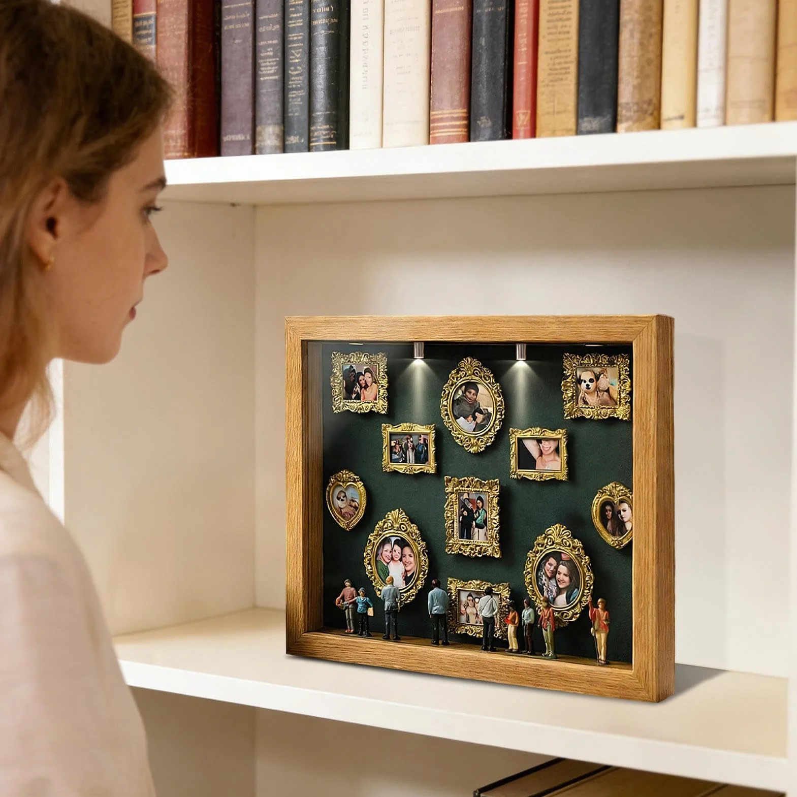 Spersonalizowany Zestaw Wystawowy DIY Mini Museum Of Us, Ramka Pamięci Z Miniaturowym Wzorem, Pudełko Mini Sylwetka, Elegancki Akcent Domowy Dla Par